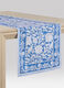 Patterned table runner in 100% cotton_0