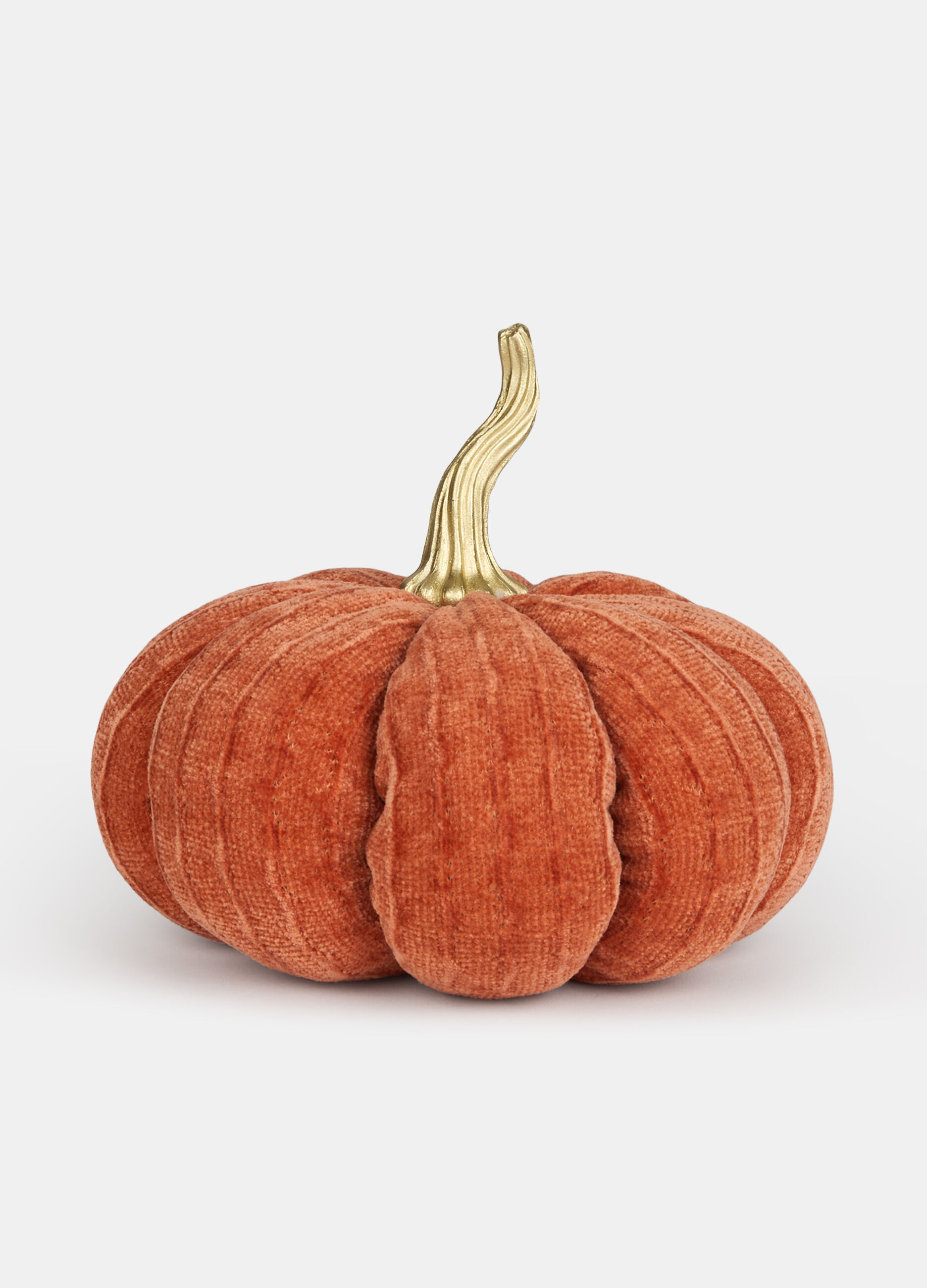 Zucca decorativa grande con dettaglio oro_0