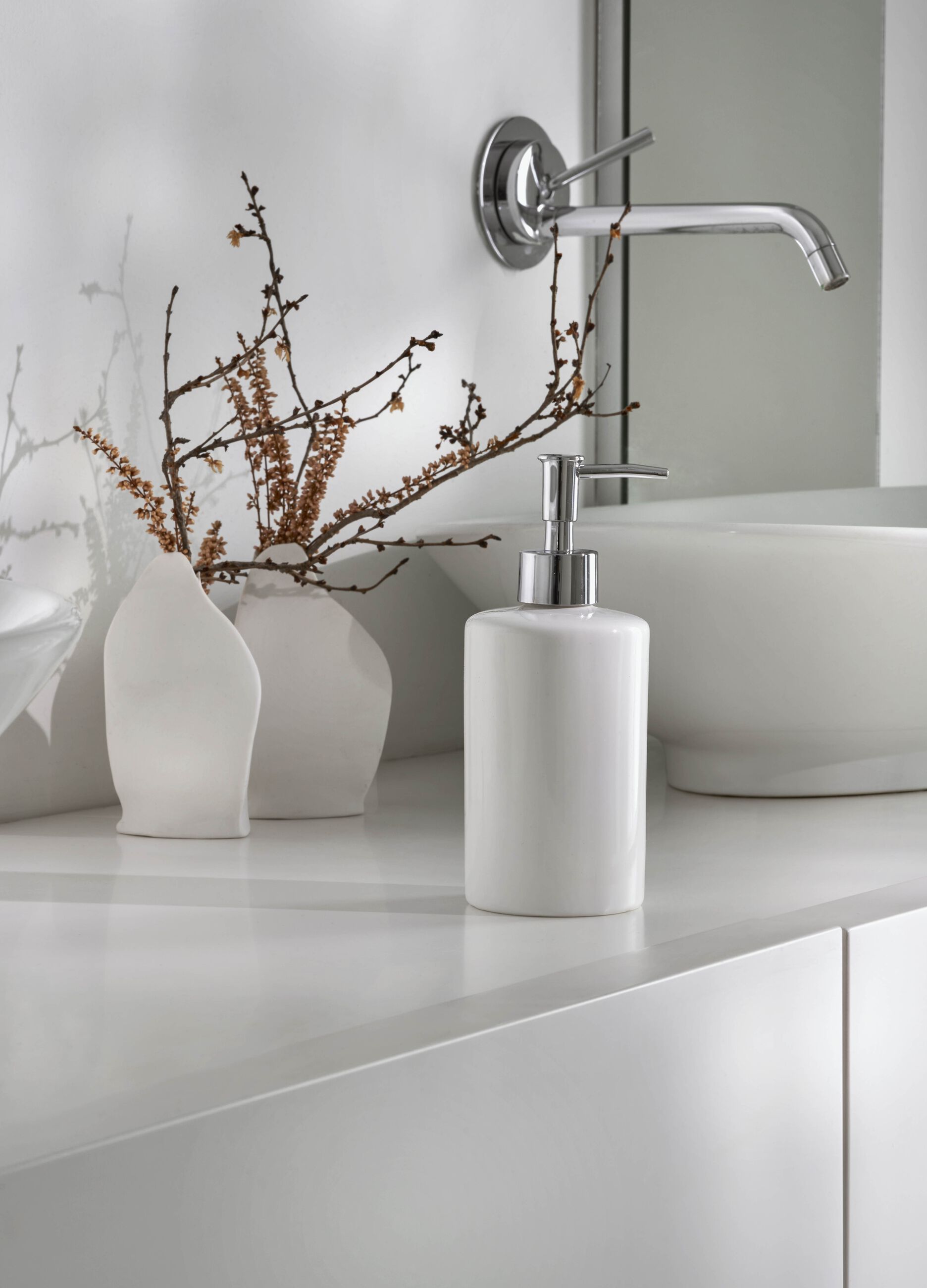 Dispenser sapone bianco
