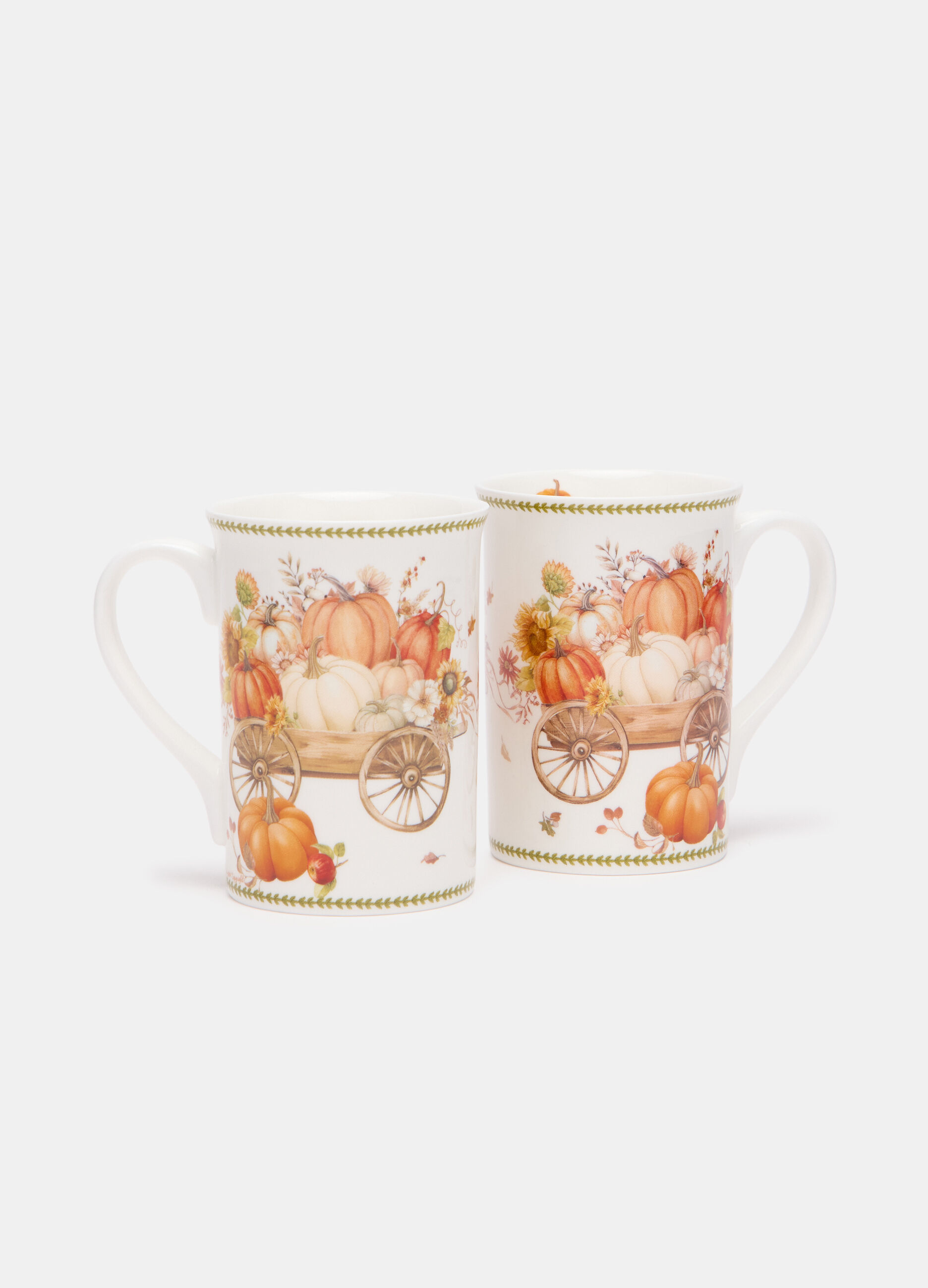 Set tazze in ceramica con stampa zucca_0