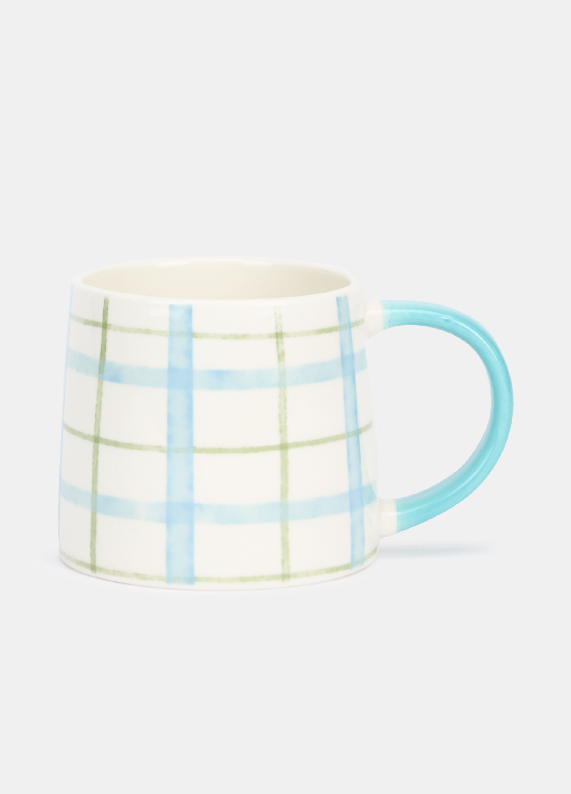 Tazza mug in ceramica a quadri_0