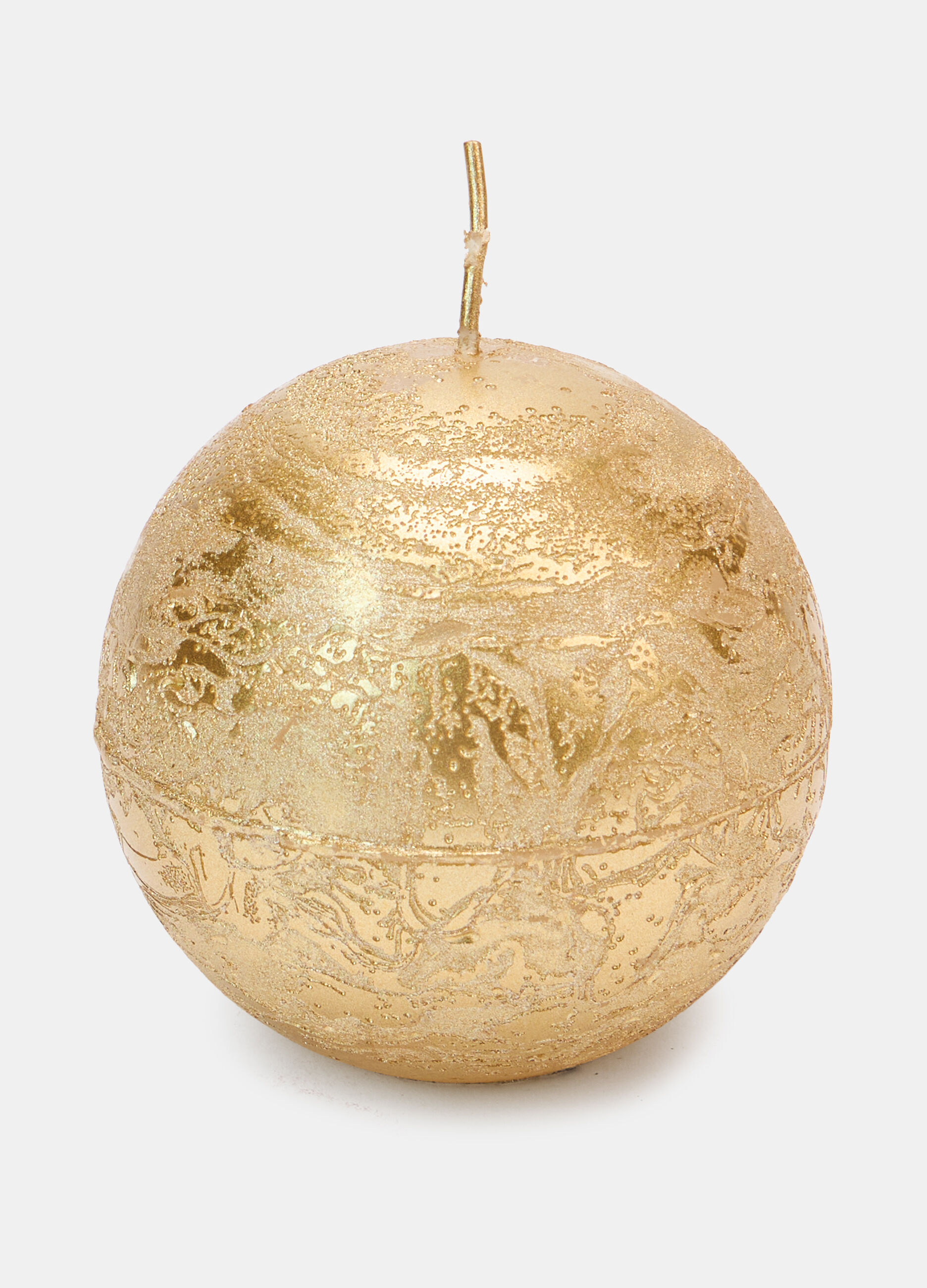 Candela sfera con motivo dorato_0