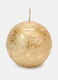 Candela sfera con motivo dorato_0
