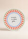 Piatto da pizza in ceramica con orlo decorato_0