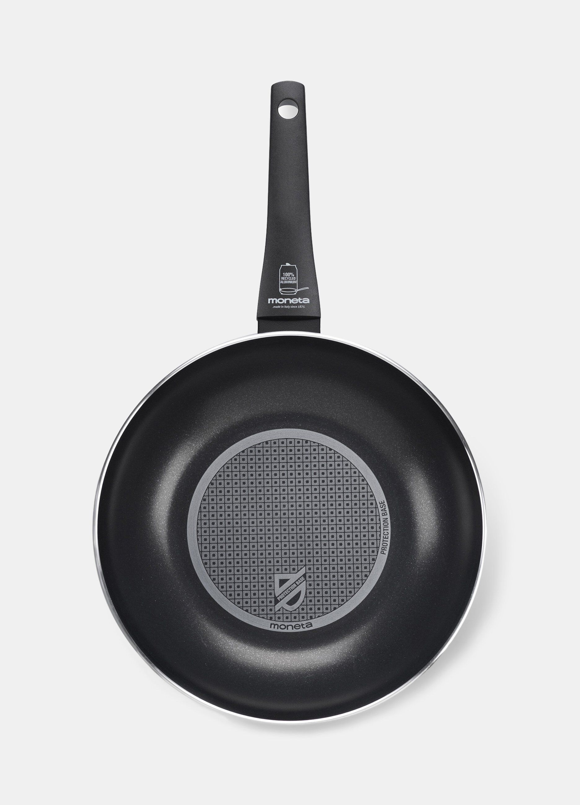 Wok Recy 1 manico in alluminio 100% riciclato 28cm Made in Italy_2