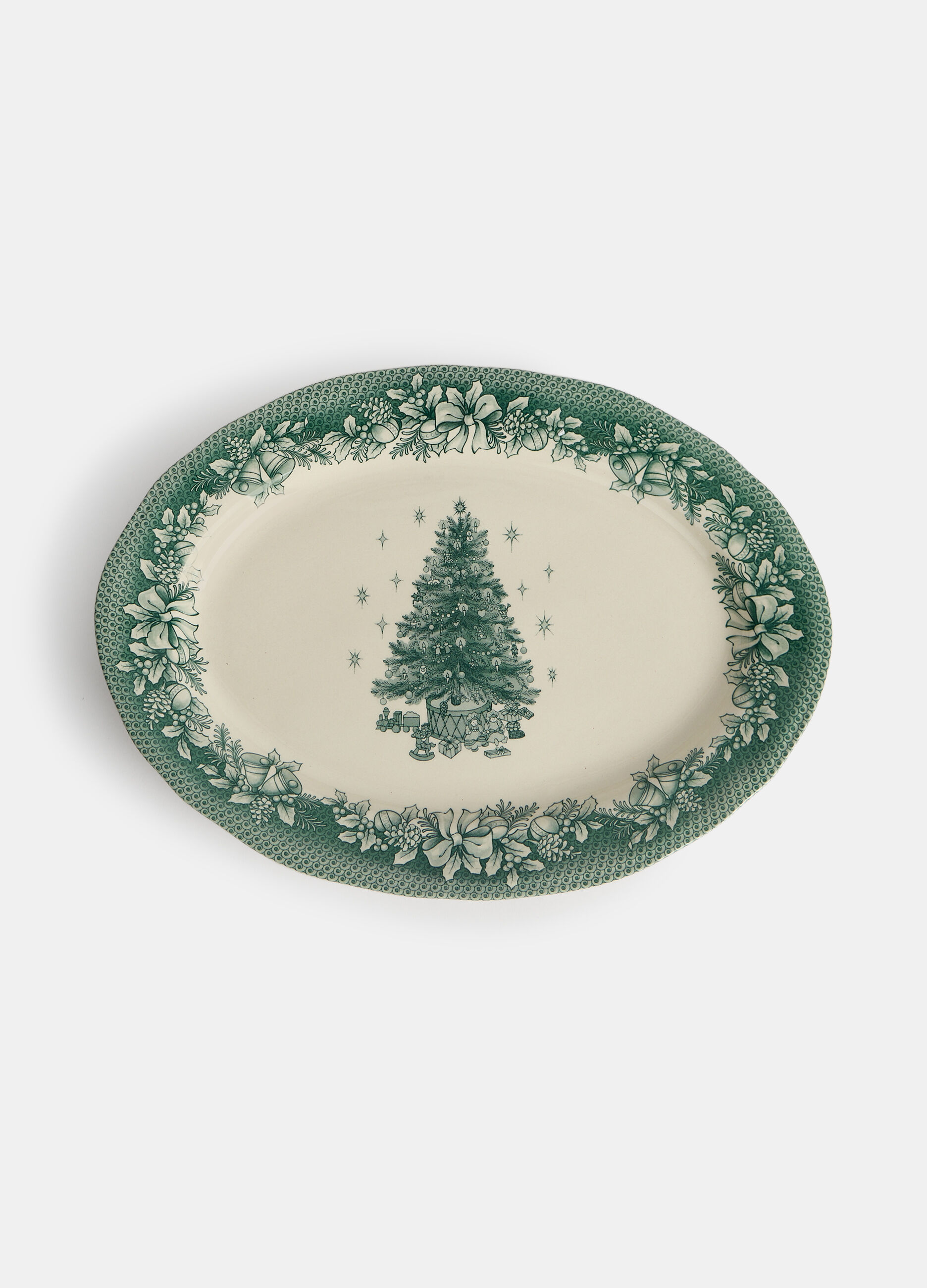 Piatto da portata natalizio in ceramica dipinta_1
