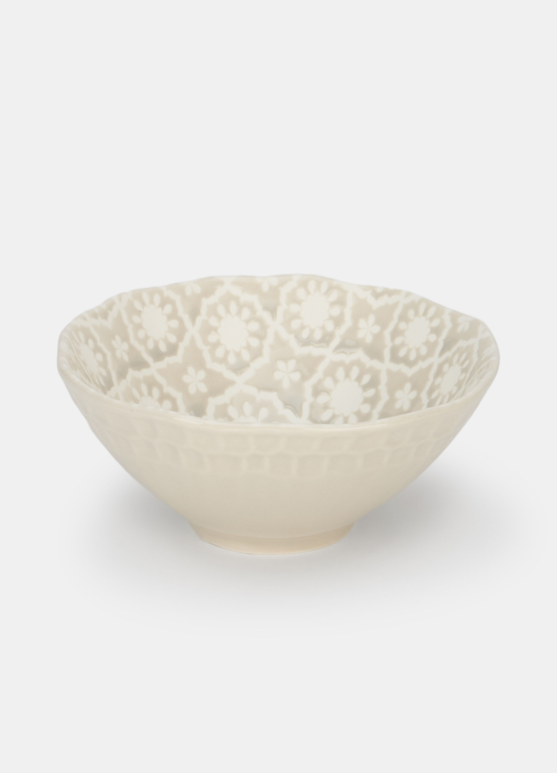 Ciotolina decorata in gres con motivo geometrico_0