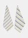 2-Pack tea towels in striped cotton_0