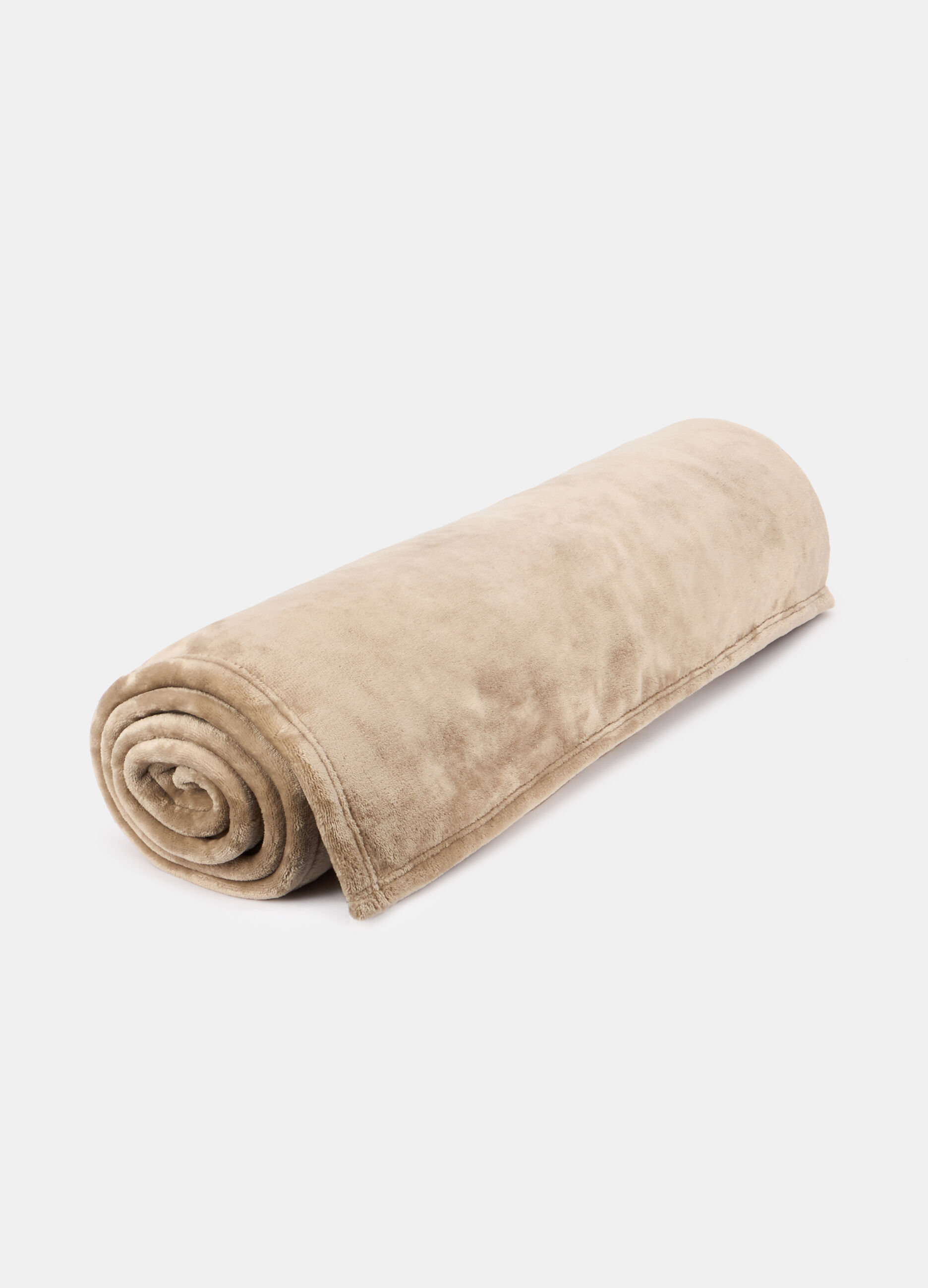 Coperta peluche letto singolo con bordo_0