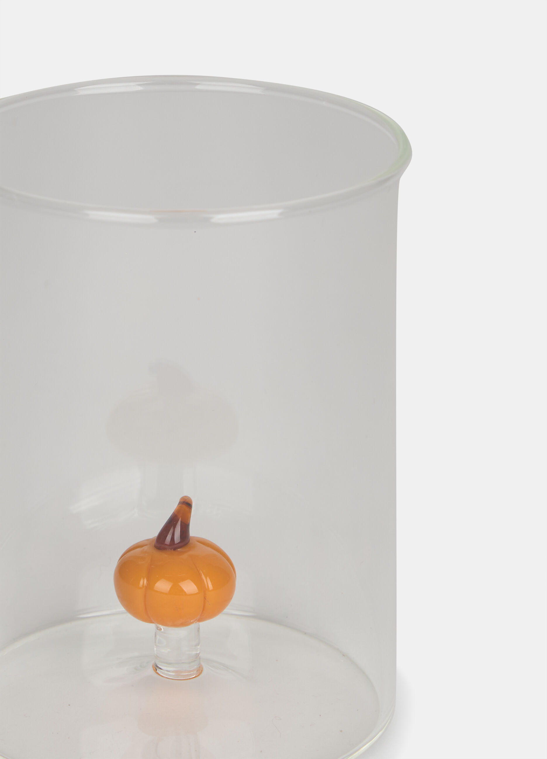 Bicchiere con zucchetta decorativa