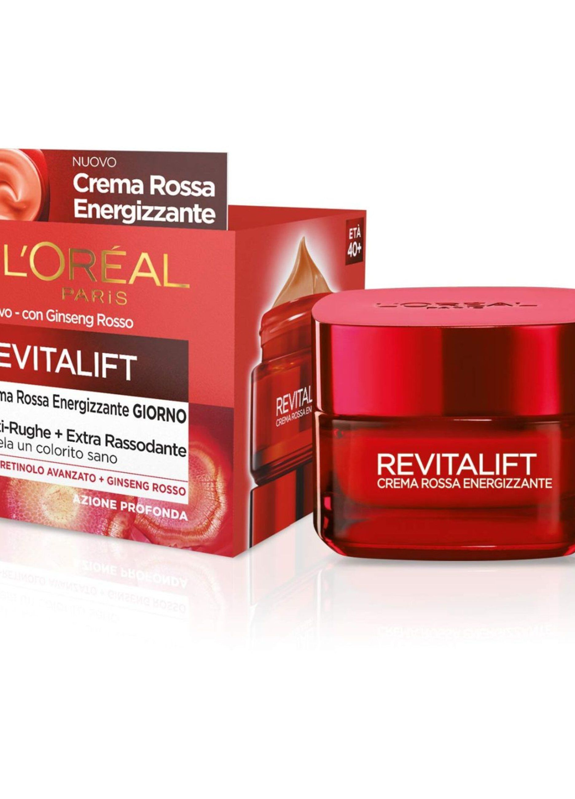 L'Oréal Paris Crema Viso Giorno Revitalift, Azione Energizzante Anti-Rughe, Formula Extra Rassodante Arricchita con Ginseng Rosso e Proretinolo Avanzato, 50 ml._0