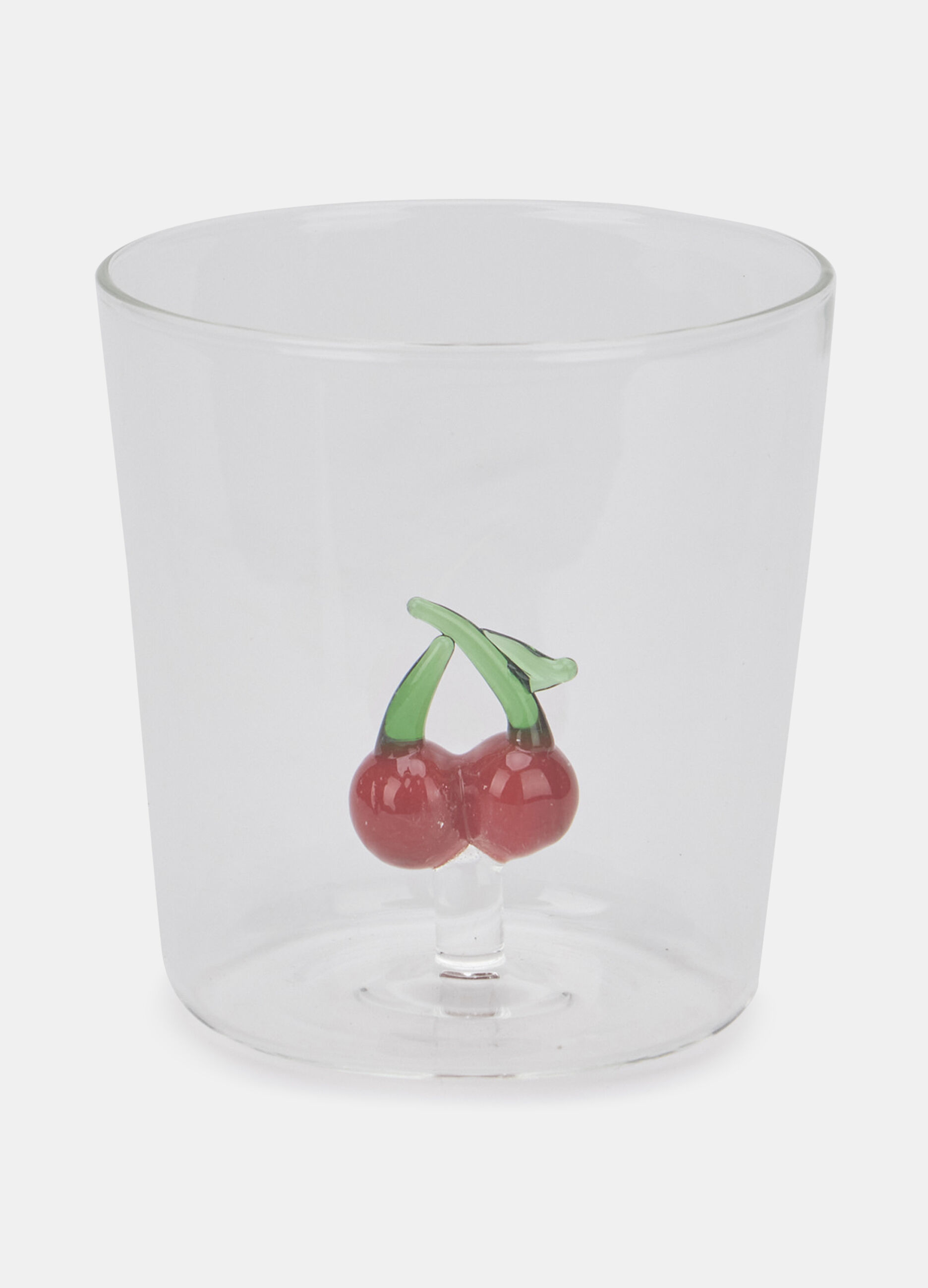 Bicchiere in vetro con ciliegie_0