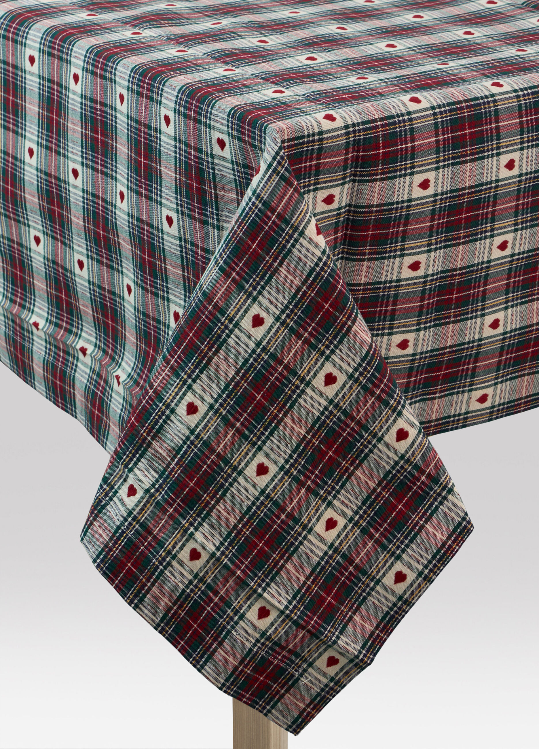 Tovaglia 10 posti in cotone con motivo cuori_0