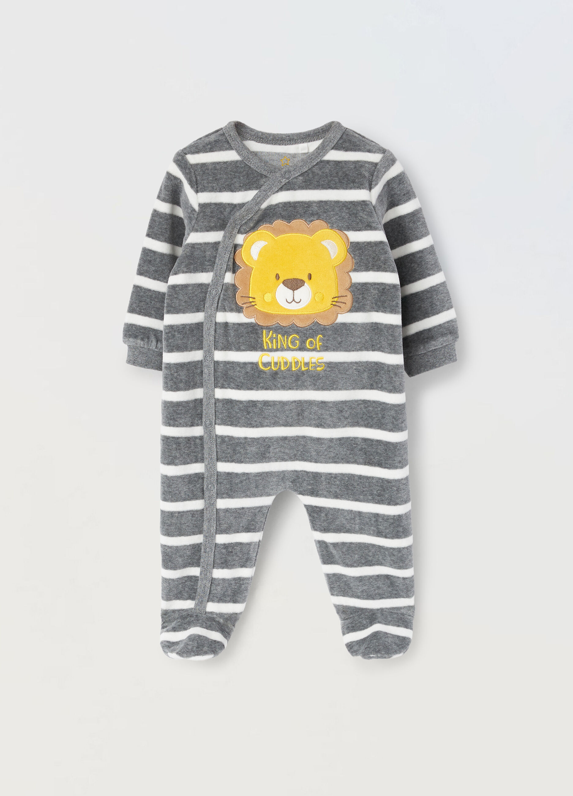 Tutina velour misto cotone neonato