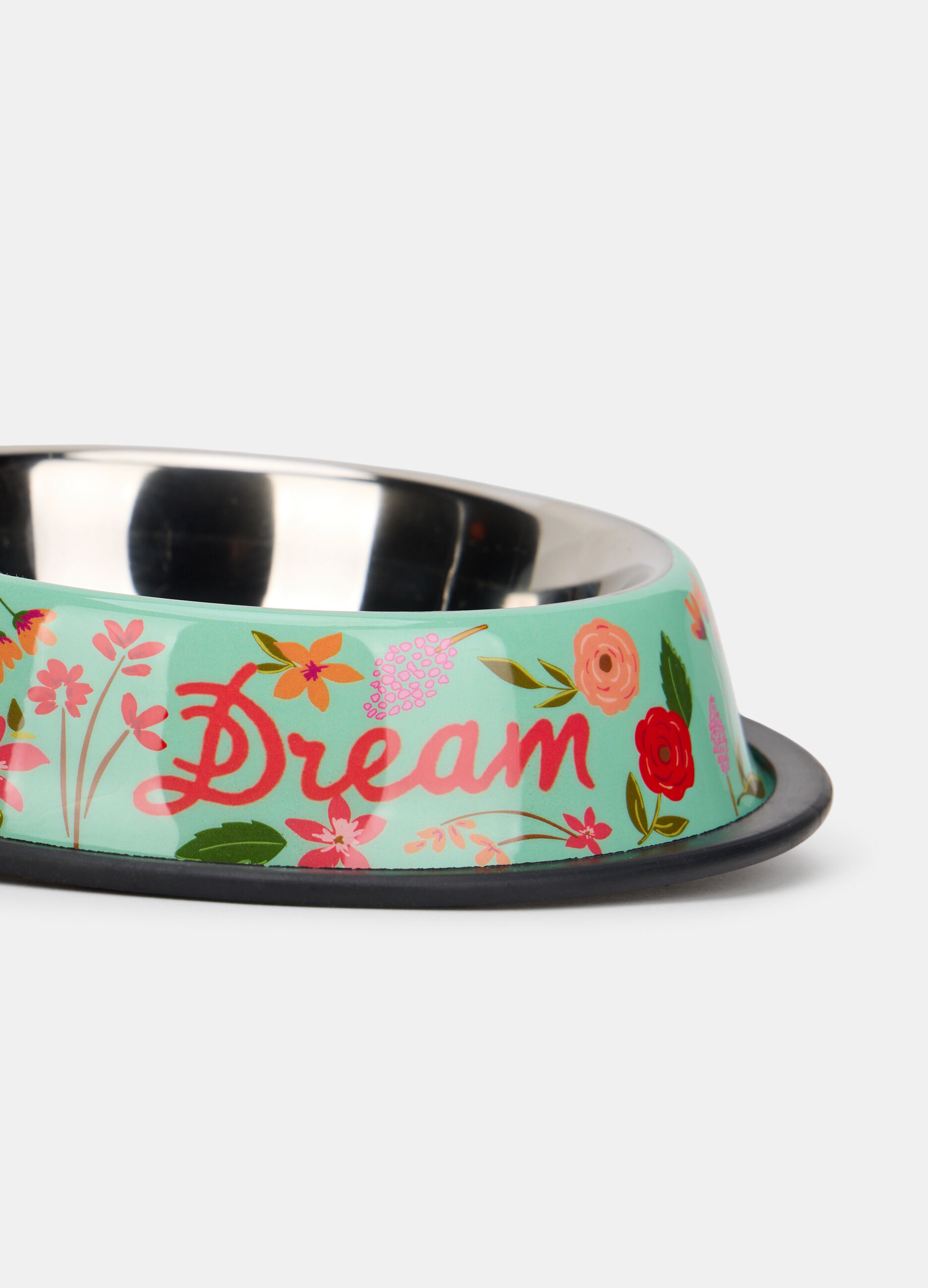 Ciotola grande per animali domestici in metallo dipinto_1