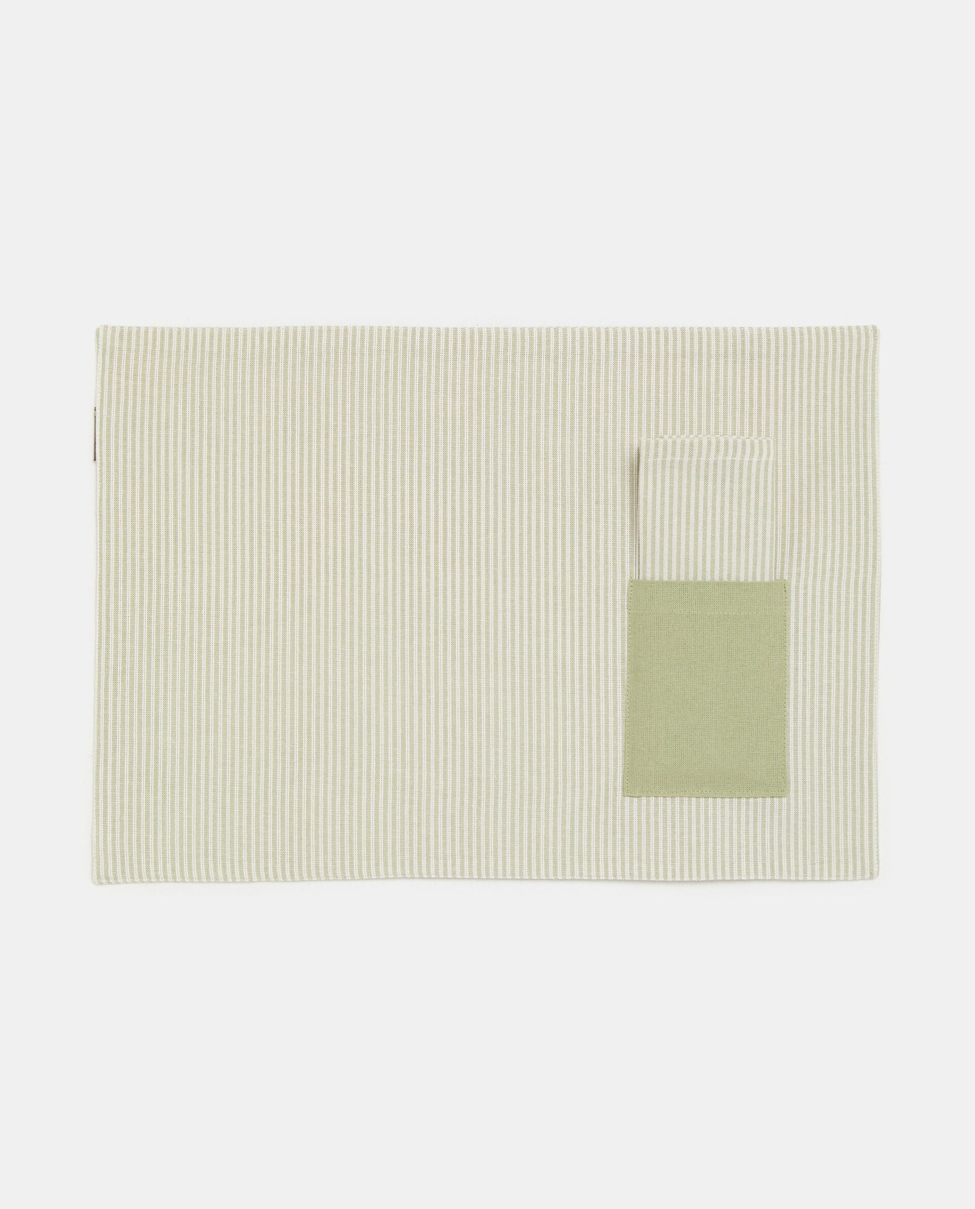 Organic table mat in 100% cotton with pocket_0