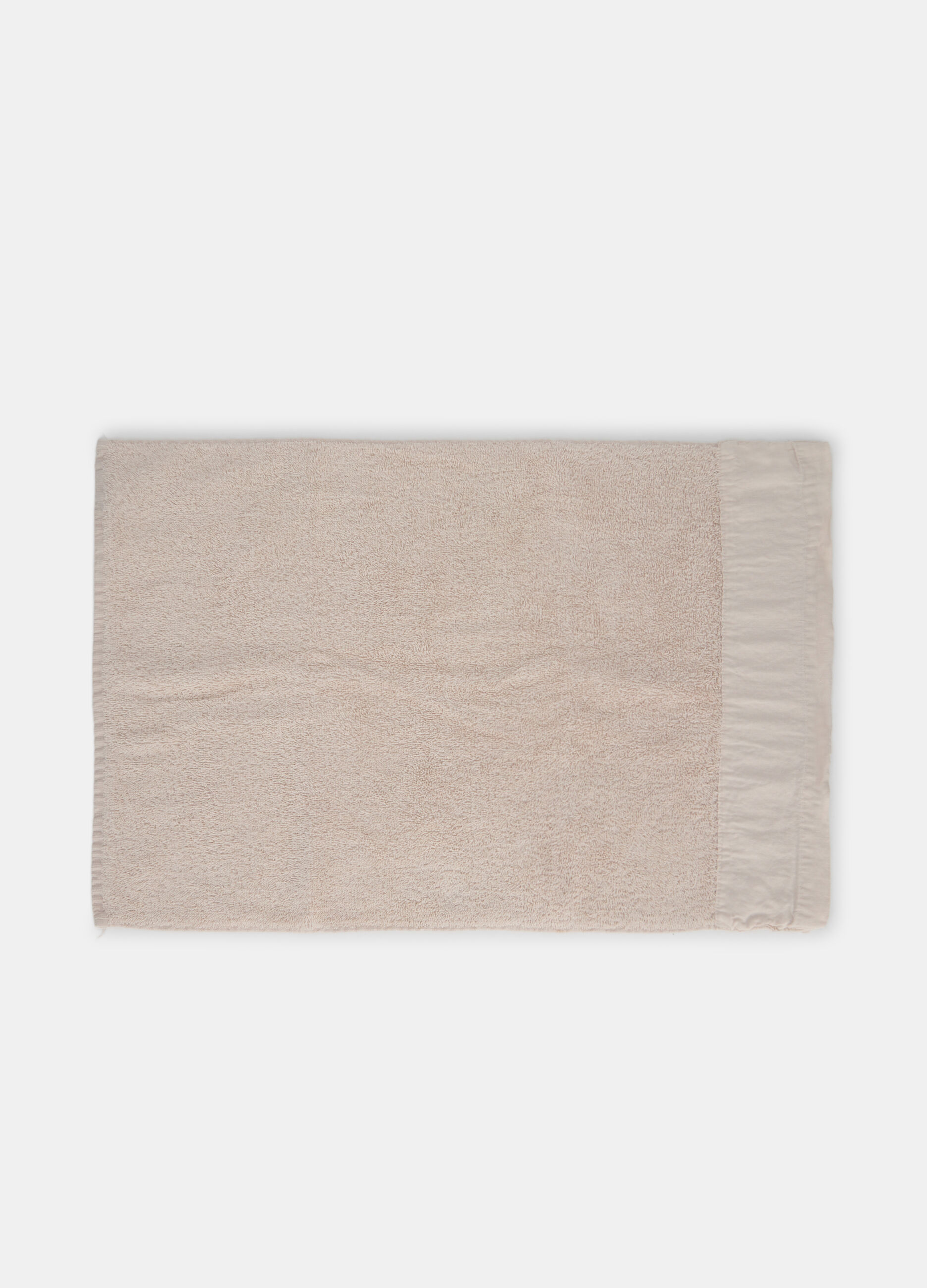 Telo doccia in cotone con fascia liscia_1