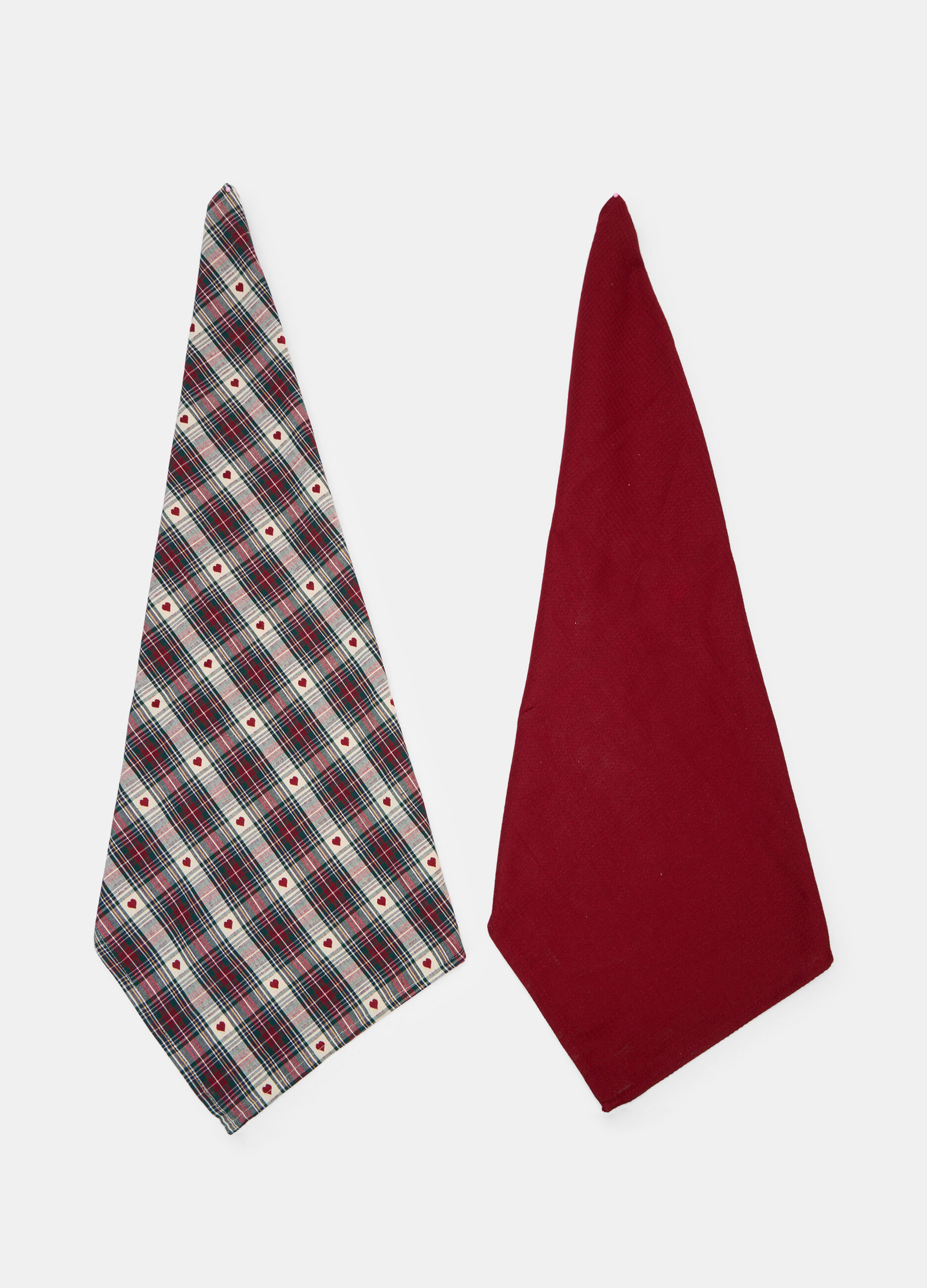 2 pack strofinacci in cotone con motivo cuori_0
