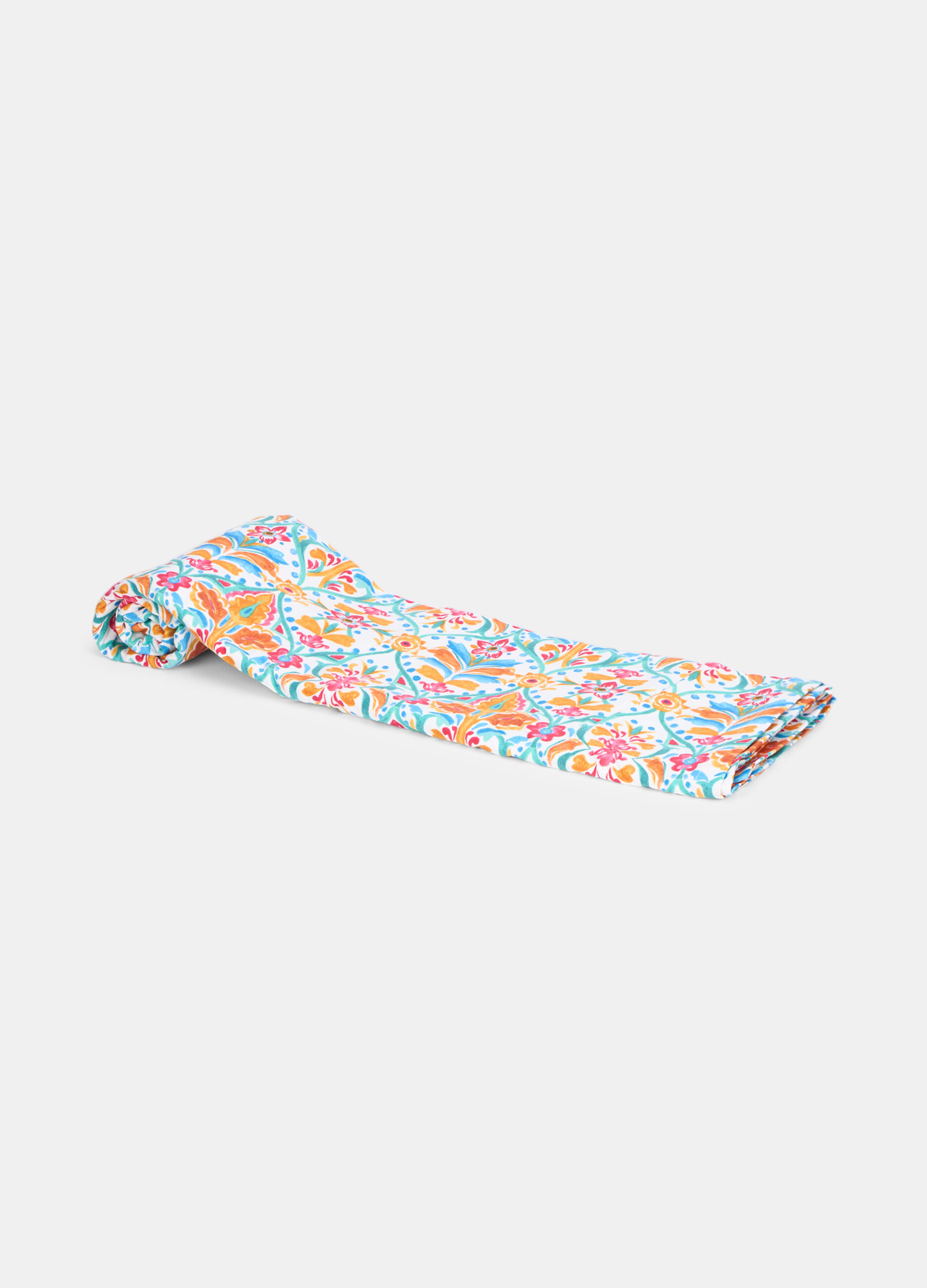 Plaid in cotone con motivo multicolor_1