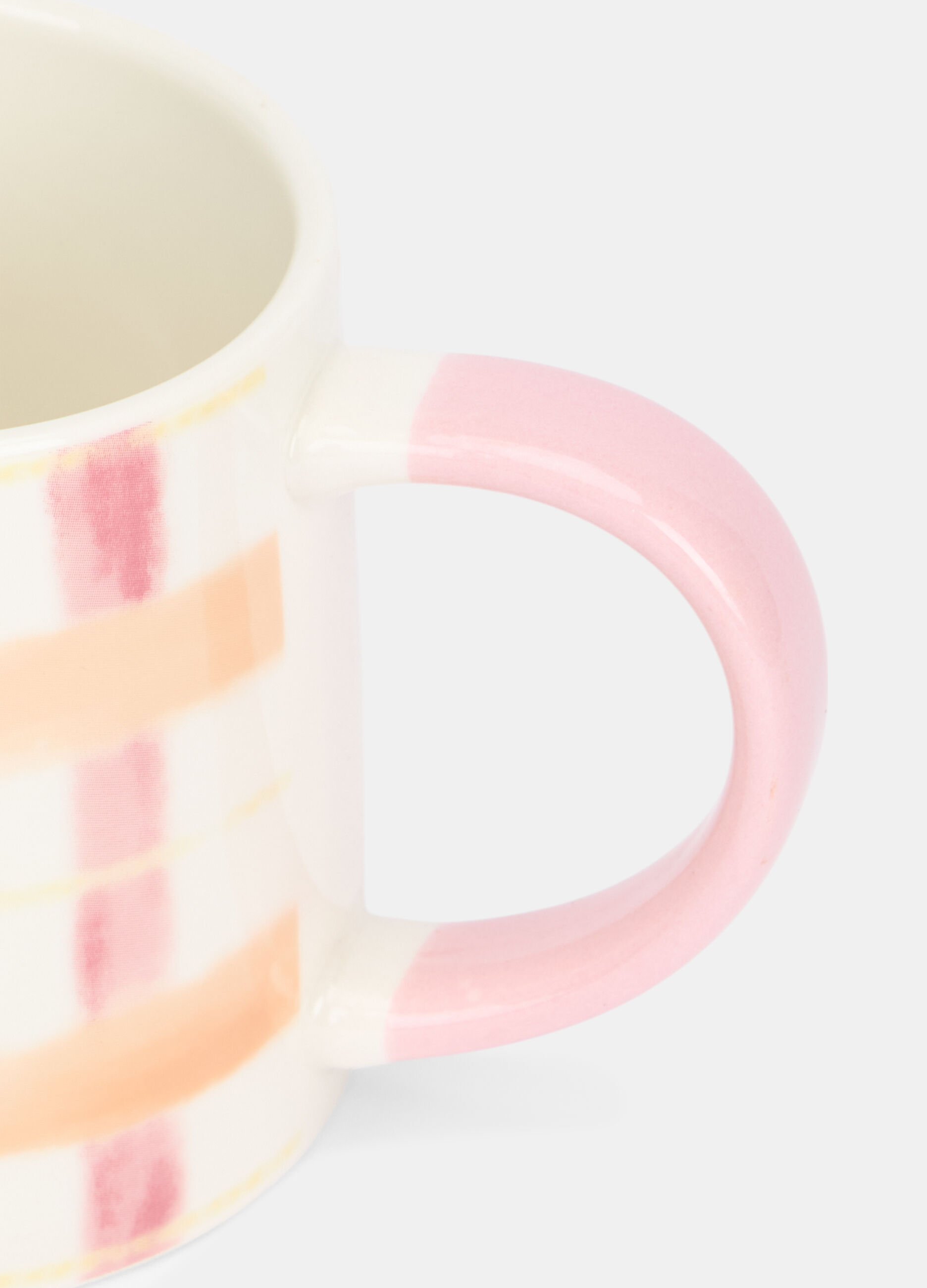Tazza mug in ceramica a quadri_1