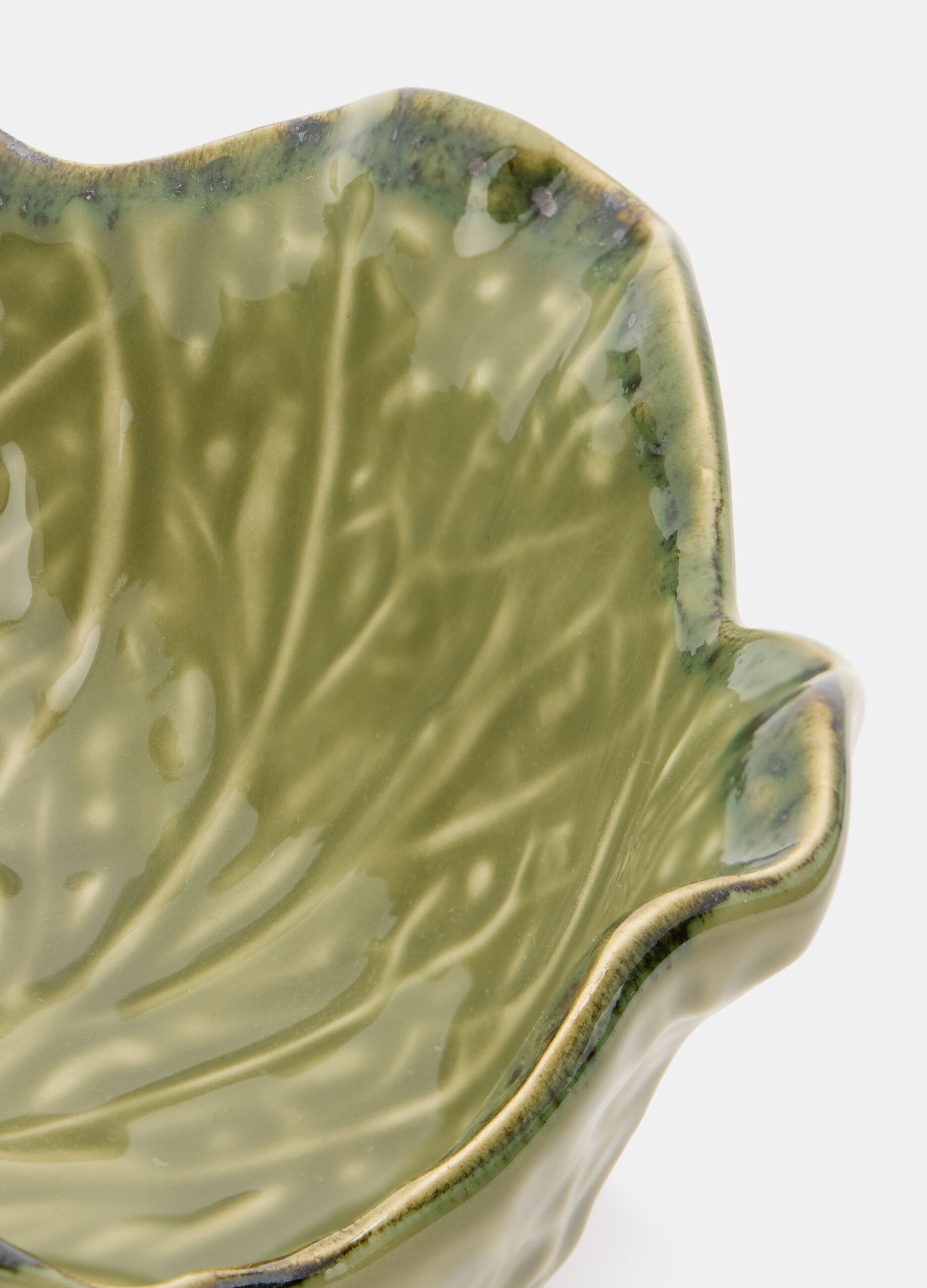 Ciotola da insalata foglia di cavolo in ceramica_1