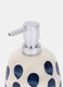 Dispenser porta sapone in ceramica a pois_1