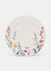 Piatto piano in ceramica a fiori_0
