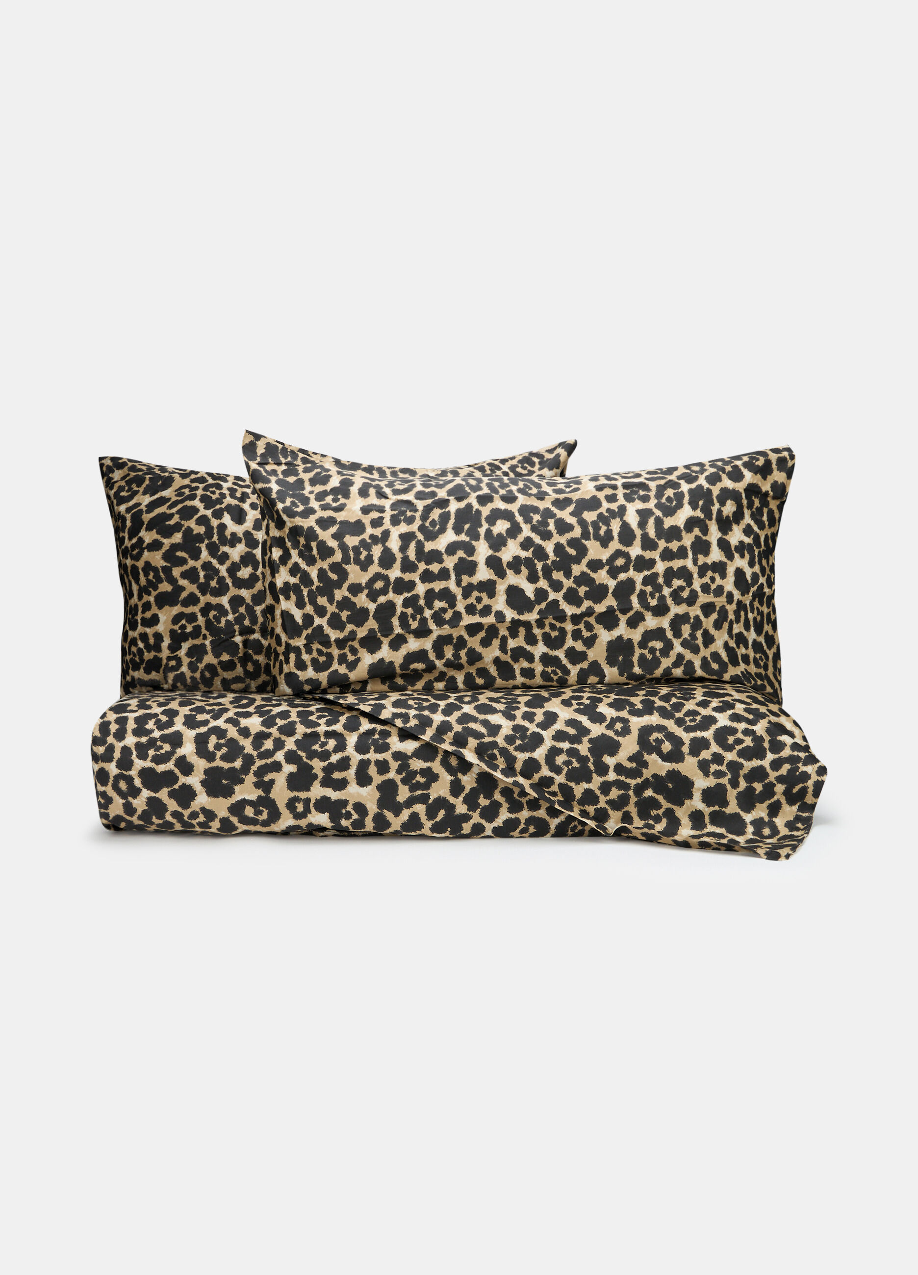 Parure copripiumino in raso di cotone animalier