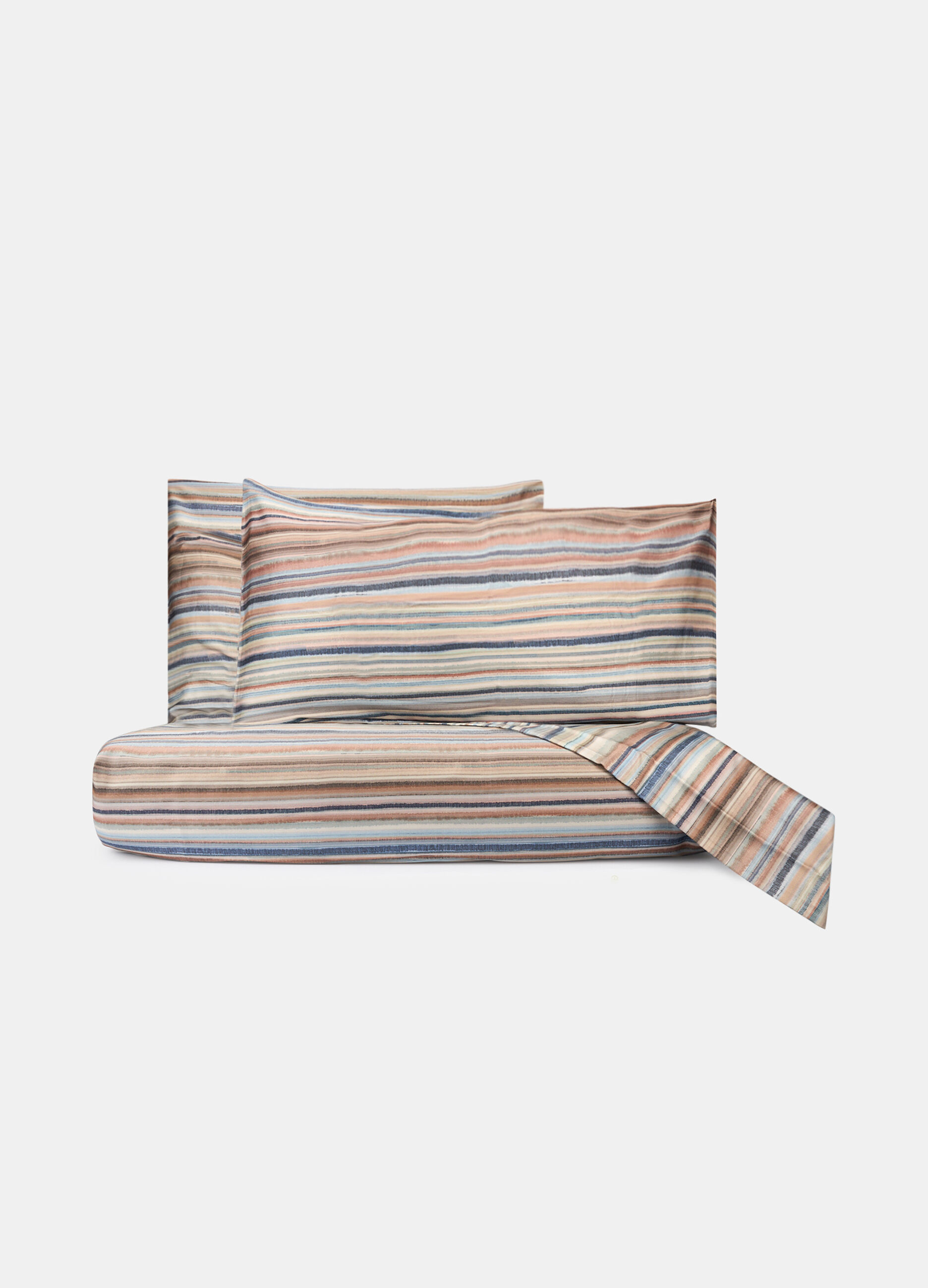 Parure lenzuolo singolo a righe sfumate_0