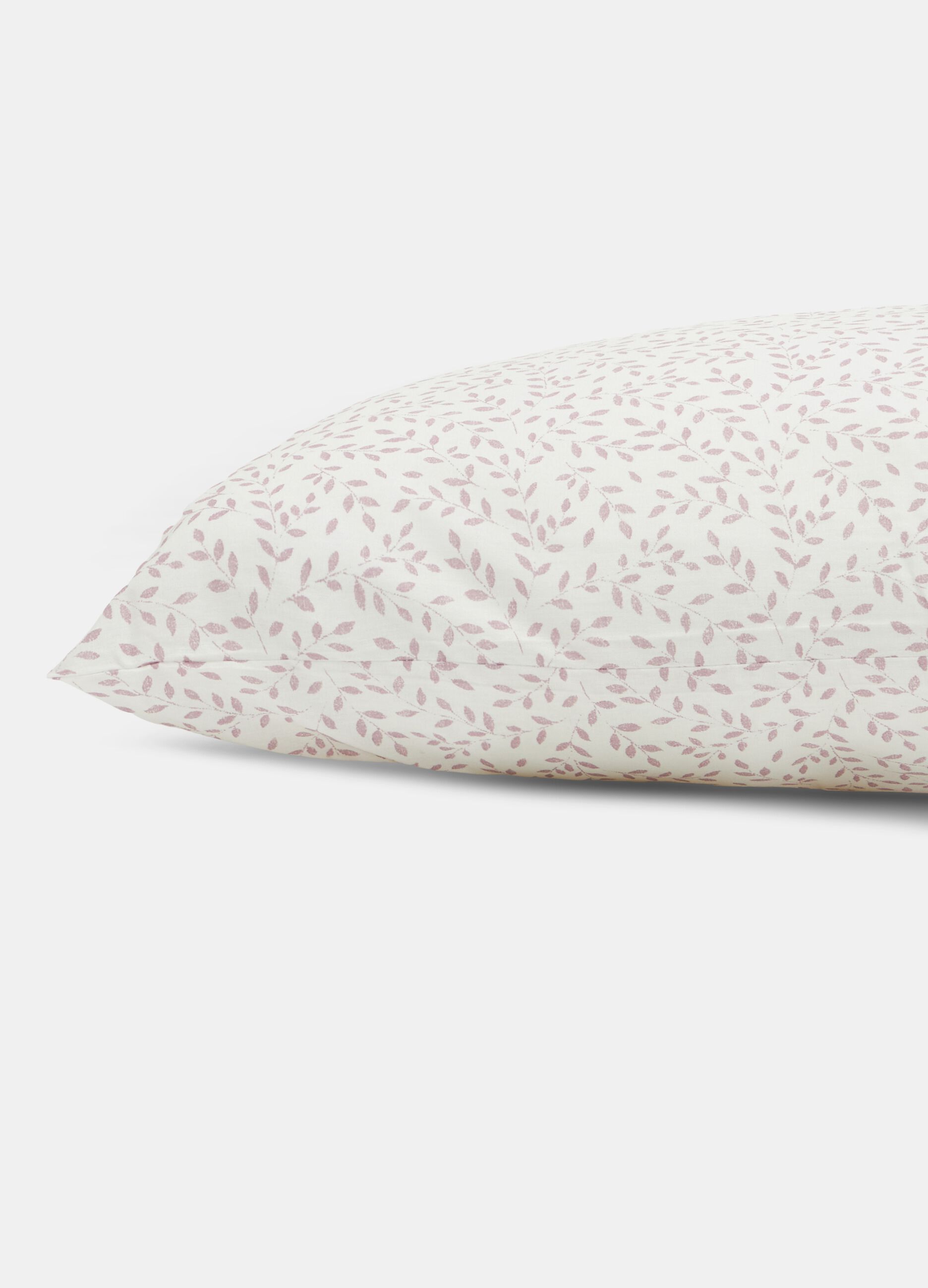 Cotton pillowcase with floral print_1
