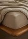 Queen-sized fitted sheet in cotton percale_0