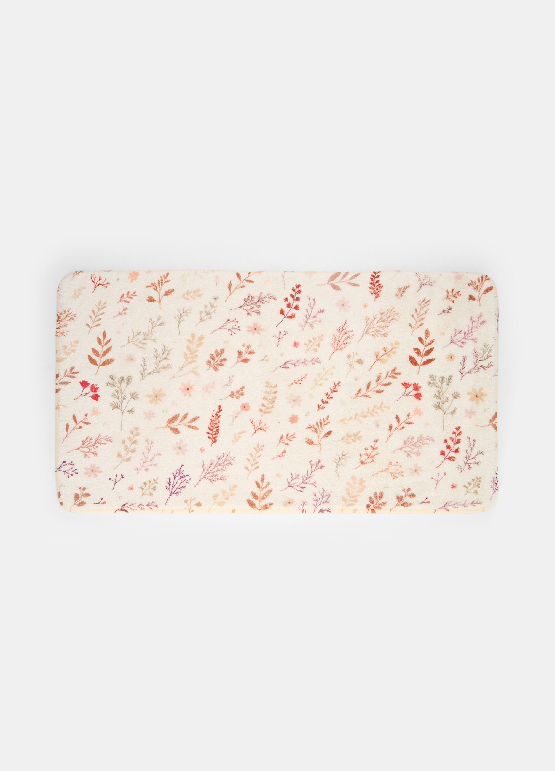 Tappetino bagno in microfibra a fiori