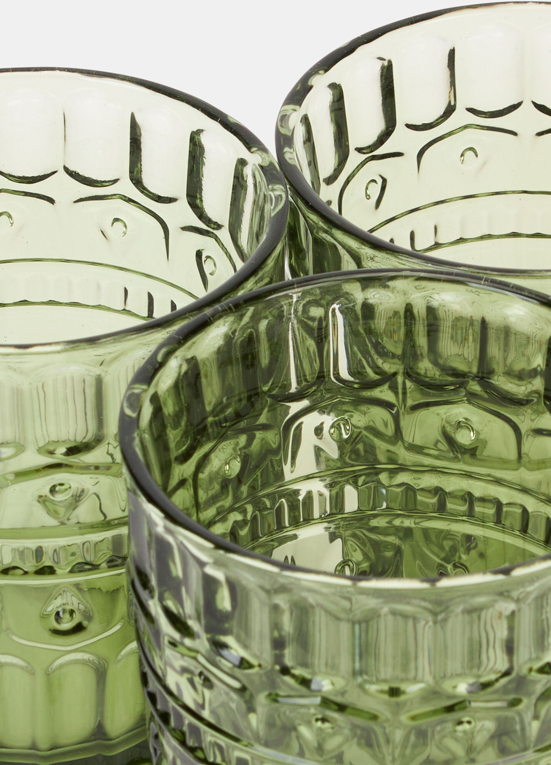 3 pack bicchieri in vetro colorato