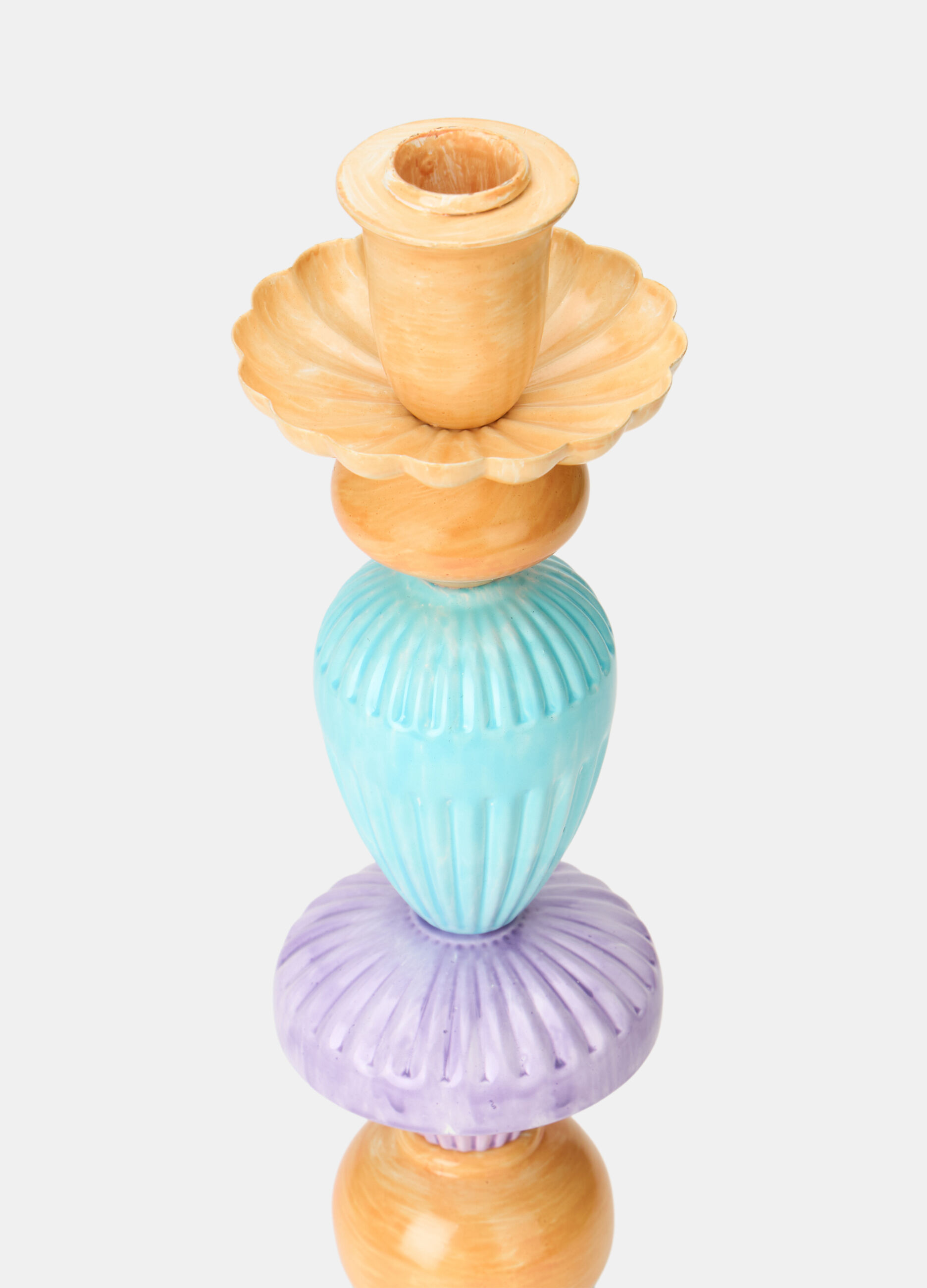 Portacandele variopinto in metallo grande_1