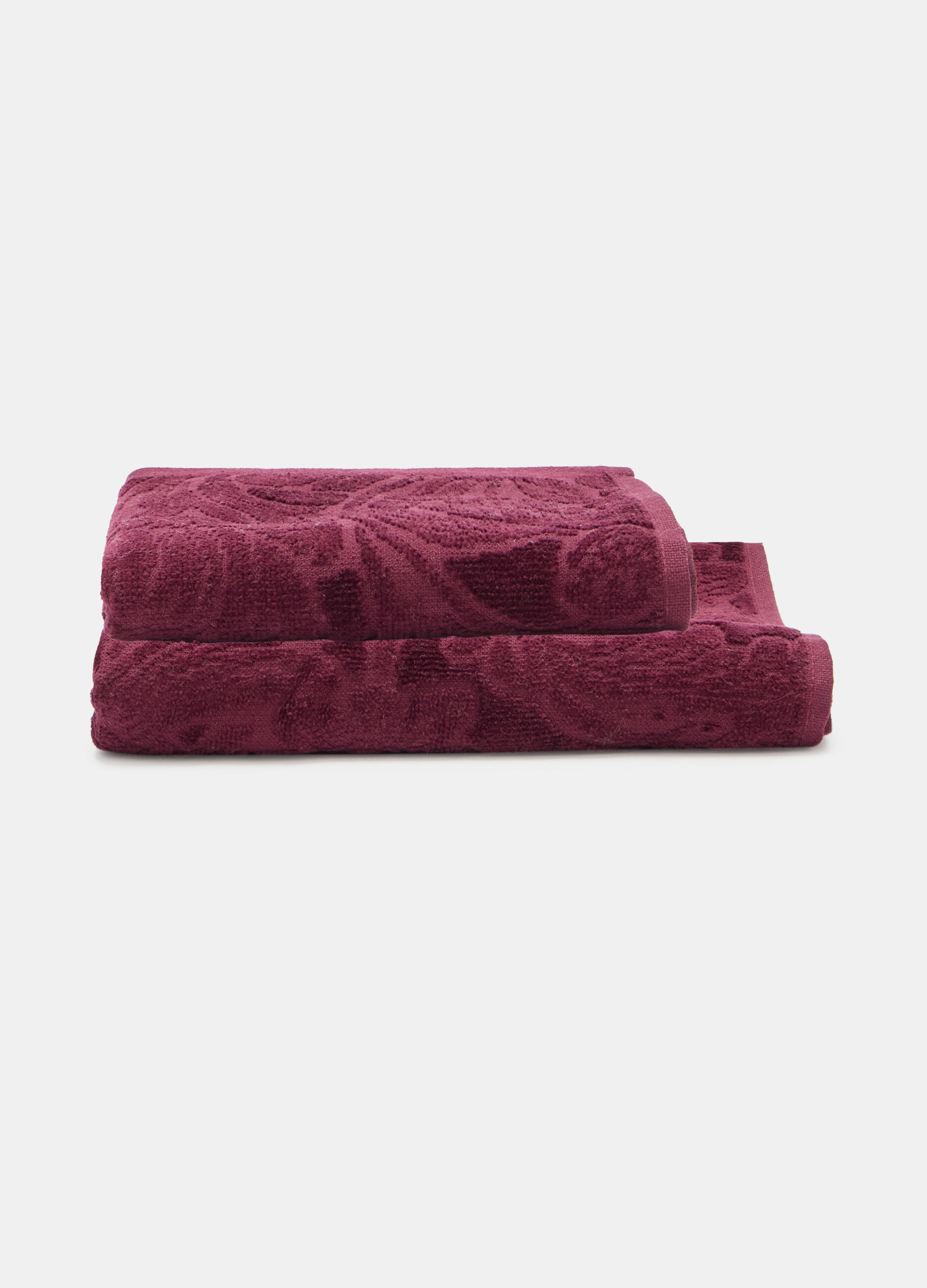 Asciugamano in cotone effetto jacquard_0
