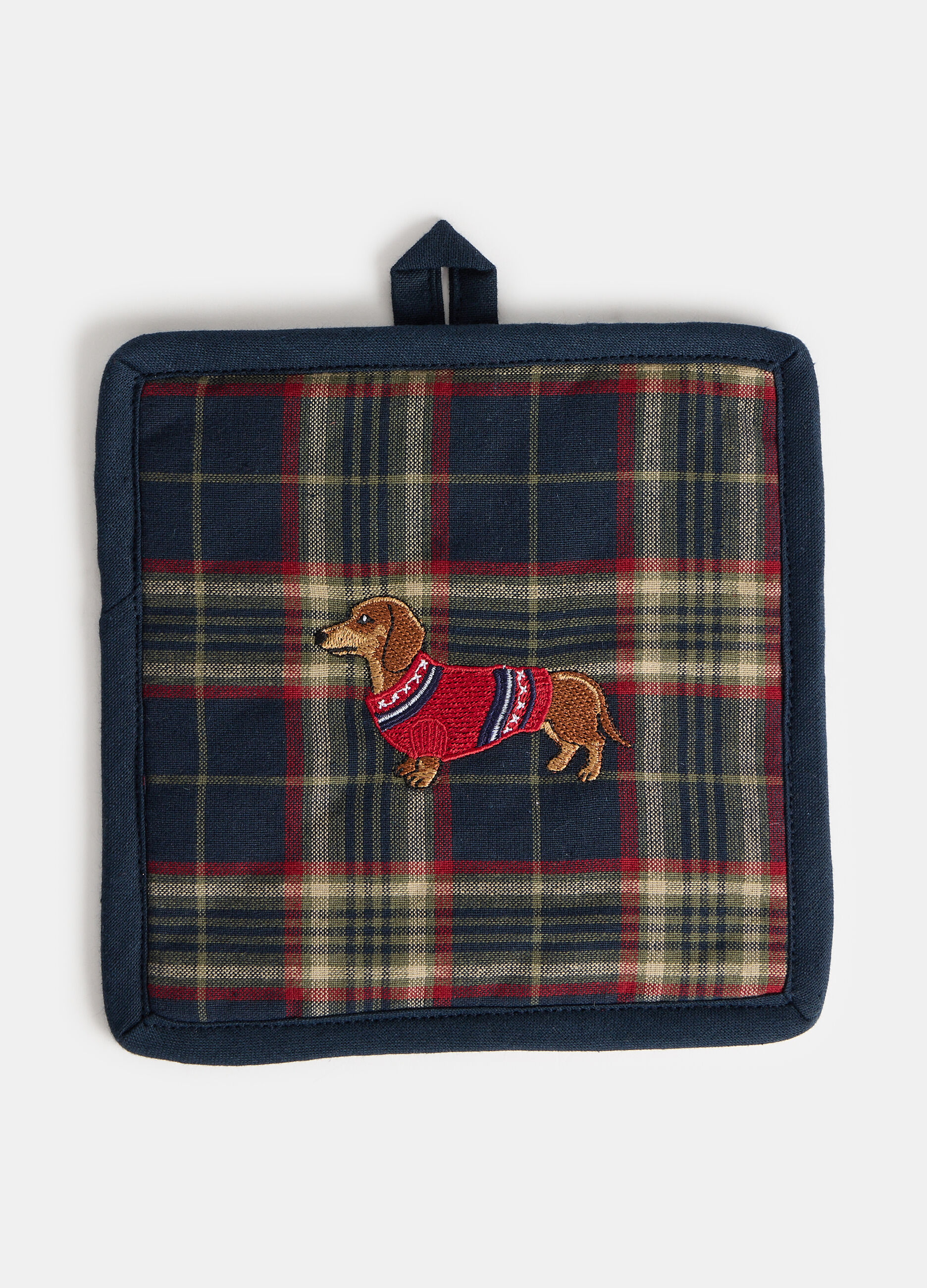 Presina quadrata in cotone tartan_0