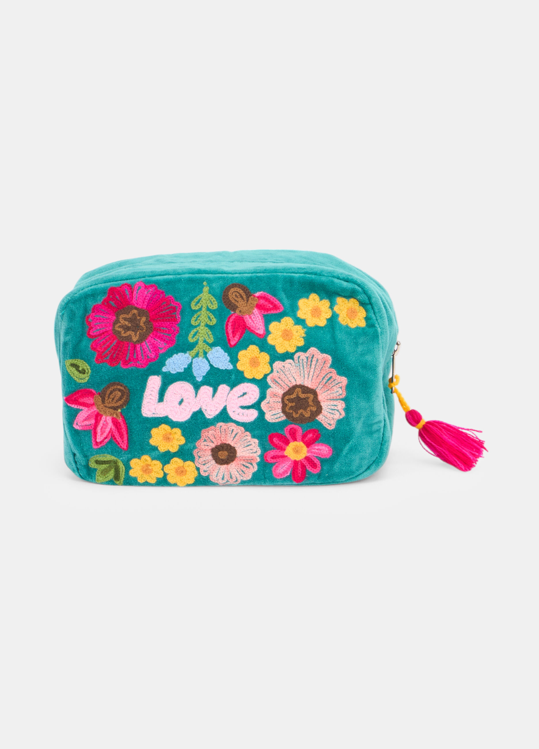 Beauty case in velluto ricamato_0