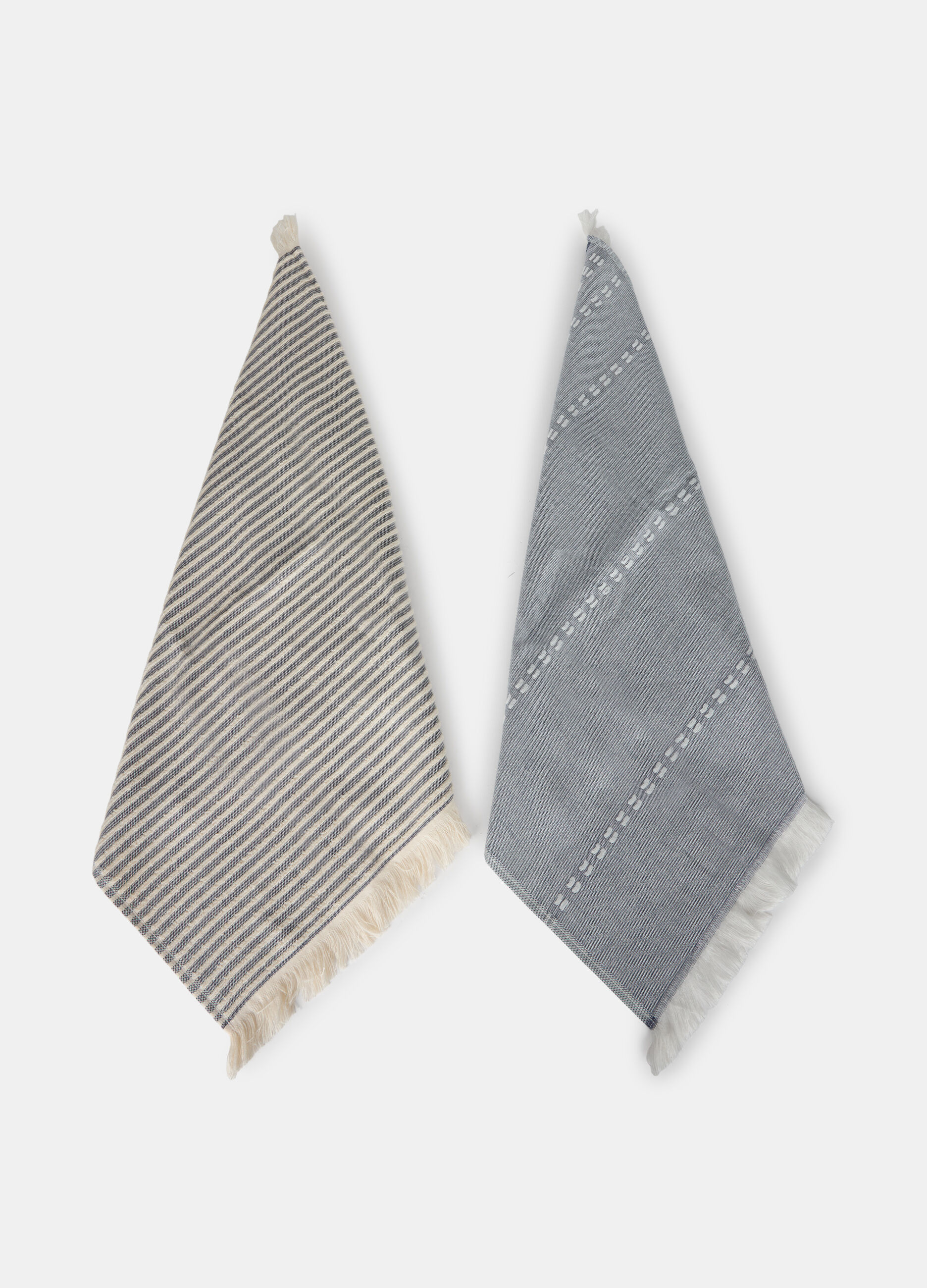 2 pack strofinacci in tela di cotone bicolore_0