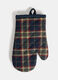 Guanto da forno in cotone tartan_0