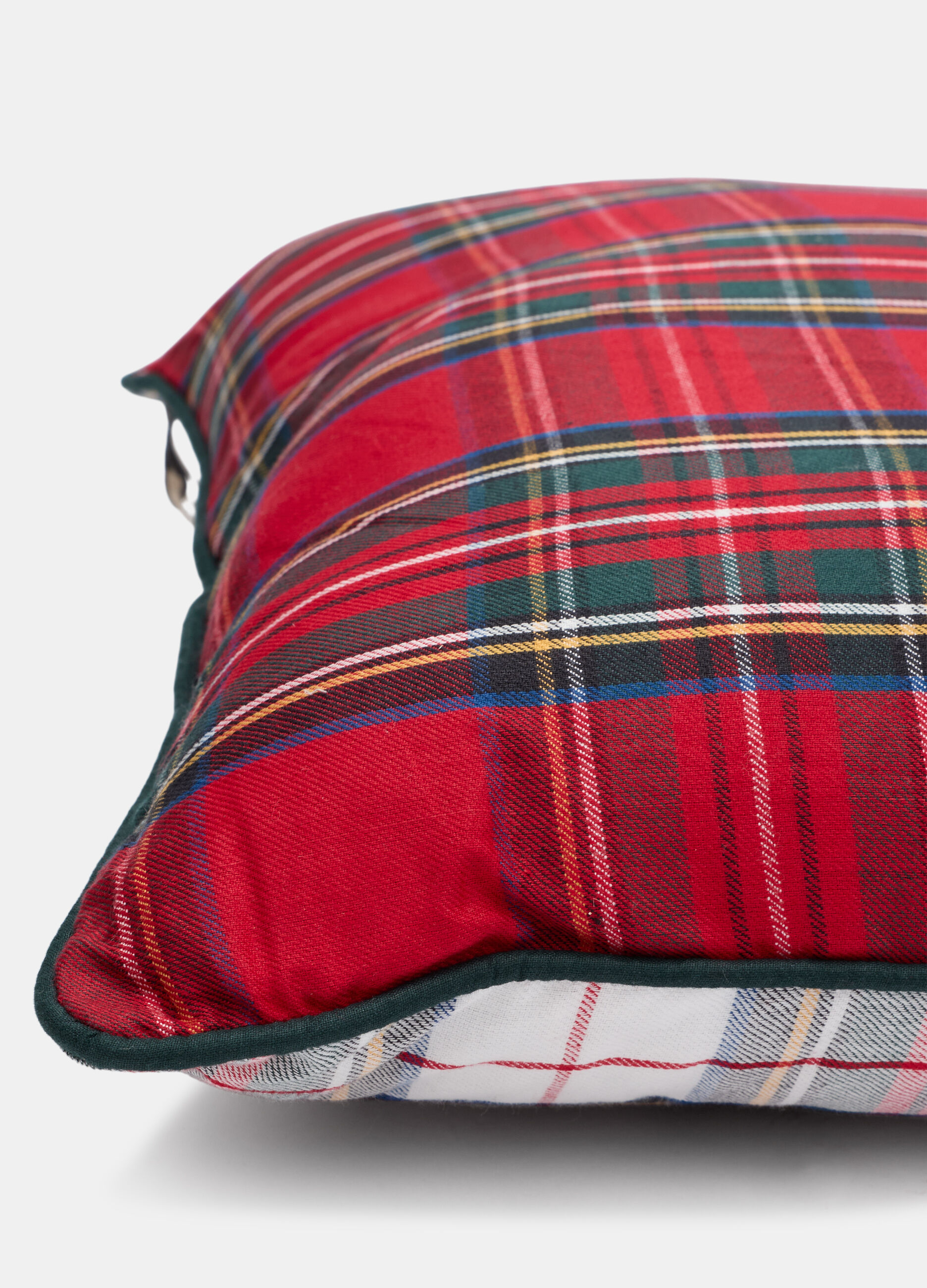 Cuscino imbottito in cotone a scacchi_1