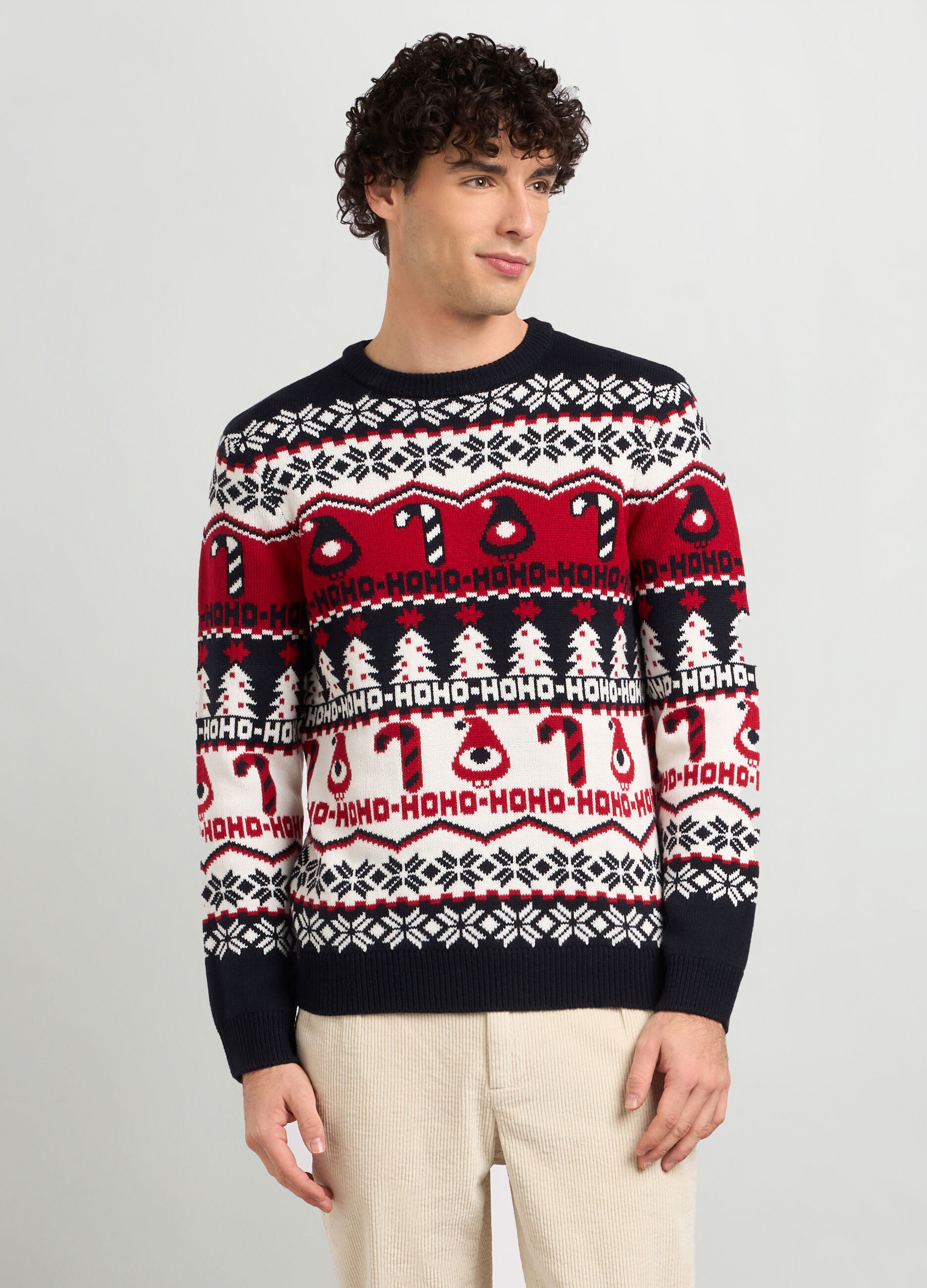 Maglione girocollo natalizio uomo
