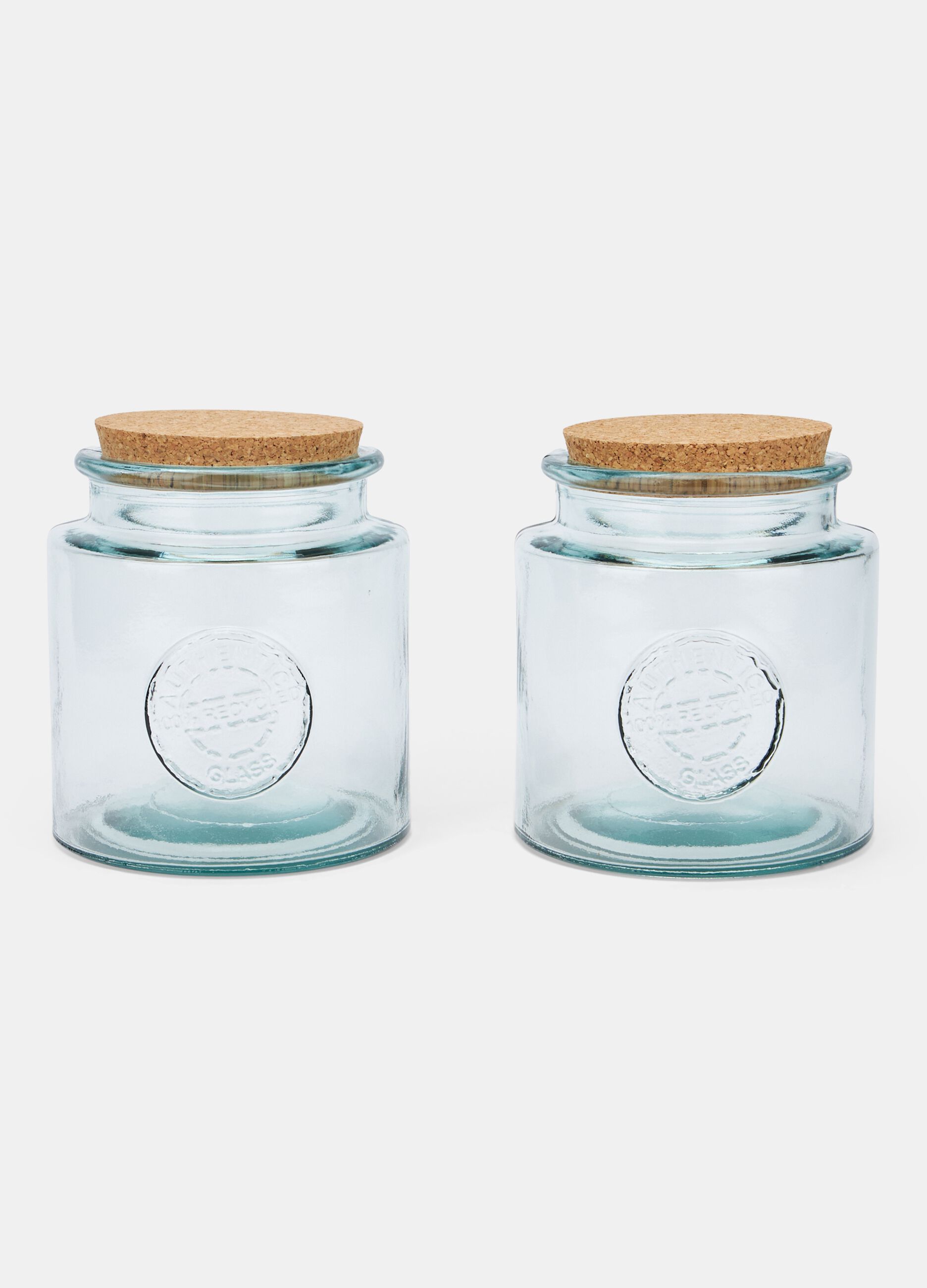 Set 2 barattoli in vetro riciclato Made in Spagna_0