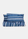 Parure lenzuolo letto matrimoniale con fantasia a righe blu_0