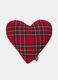 Cuscino a cuore in cotone tartan_0