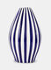 Vaso bombato in ceramica a righe_0