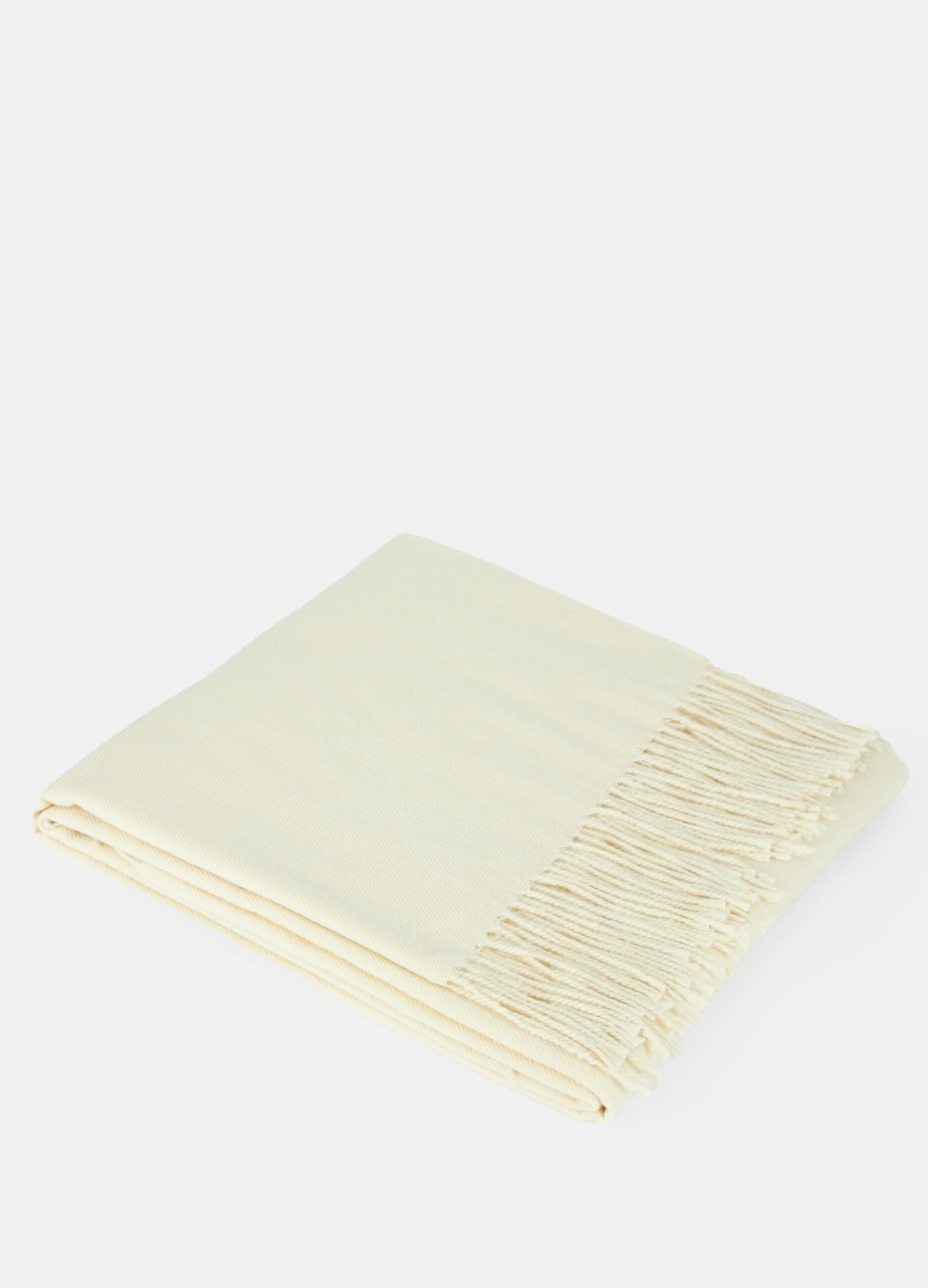 Rectangular throw with fringing_0