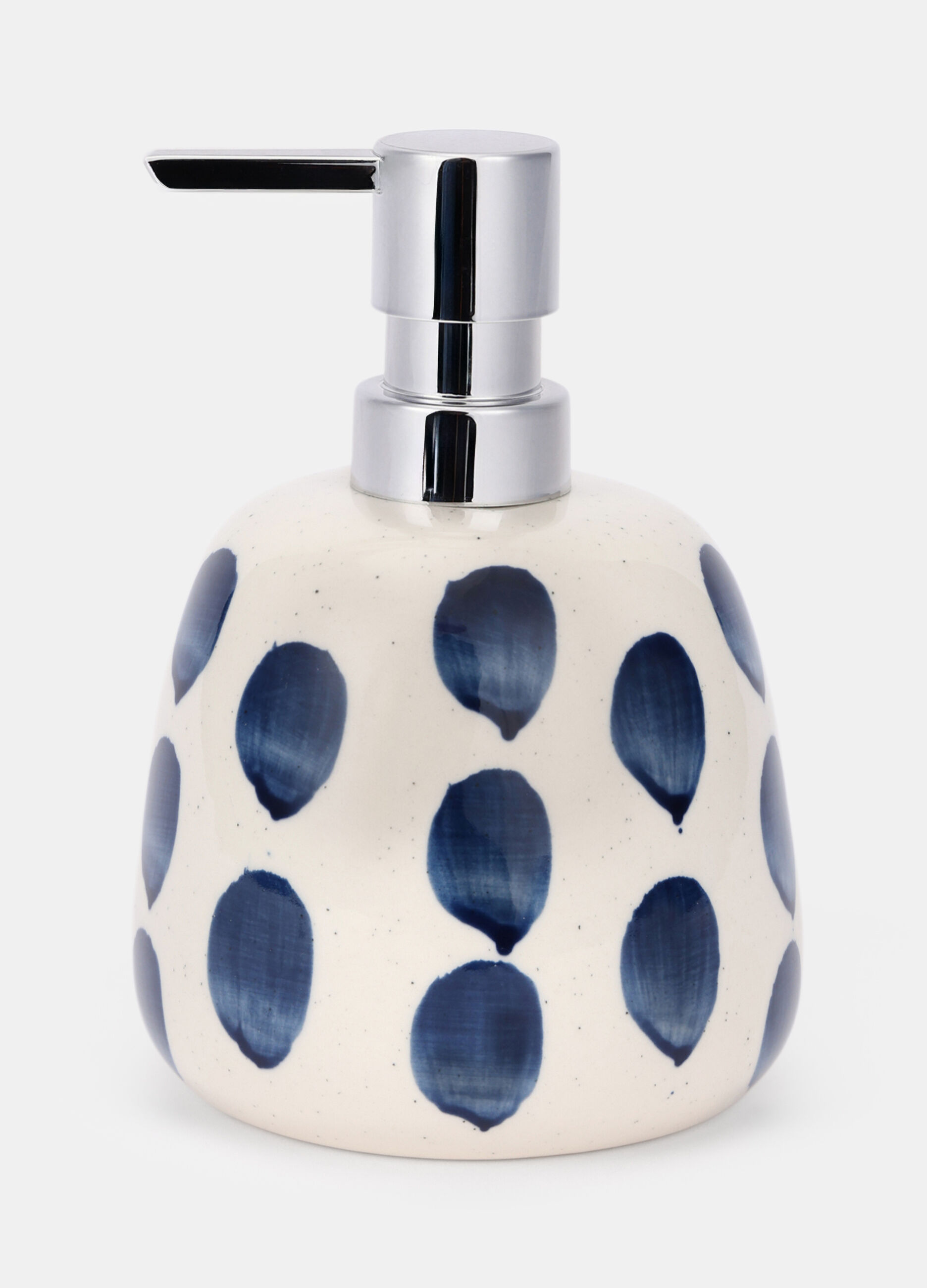 Dispenser porta sapone in ceramica a pois_0