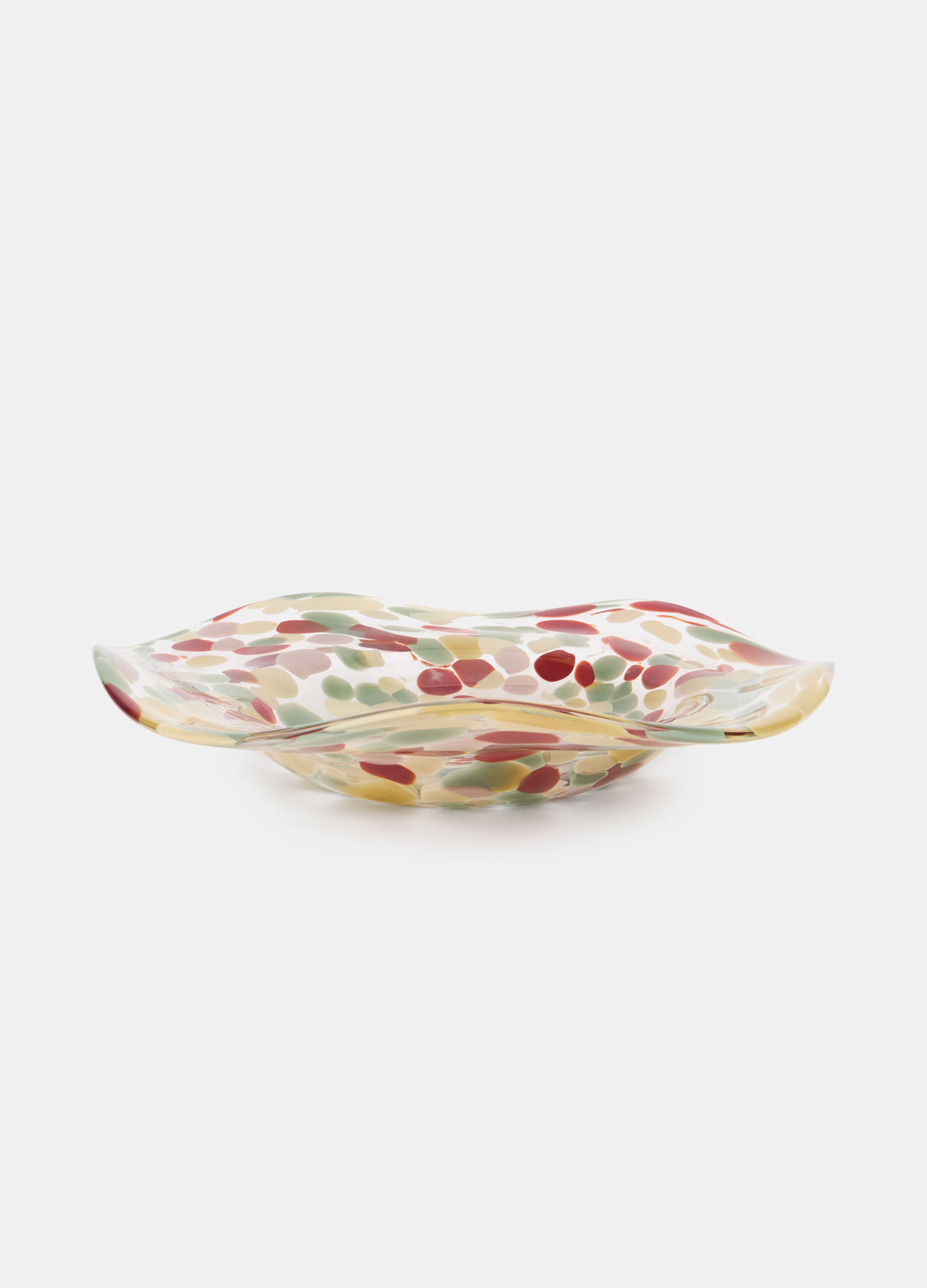 Vaso basso in vetro screziato_0