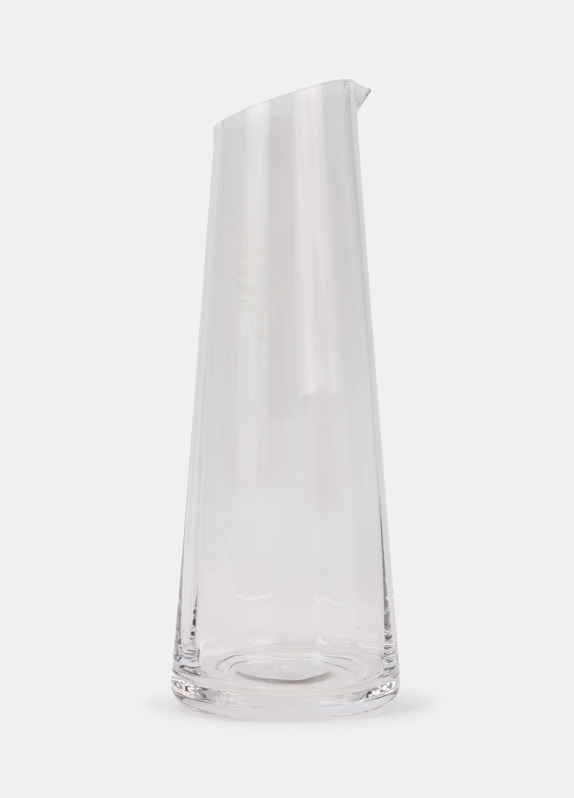 Brocca conica in vetro trasparente_0