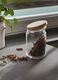 Glass jar with lid in solid beechwood_0